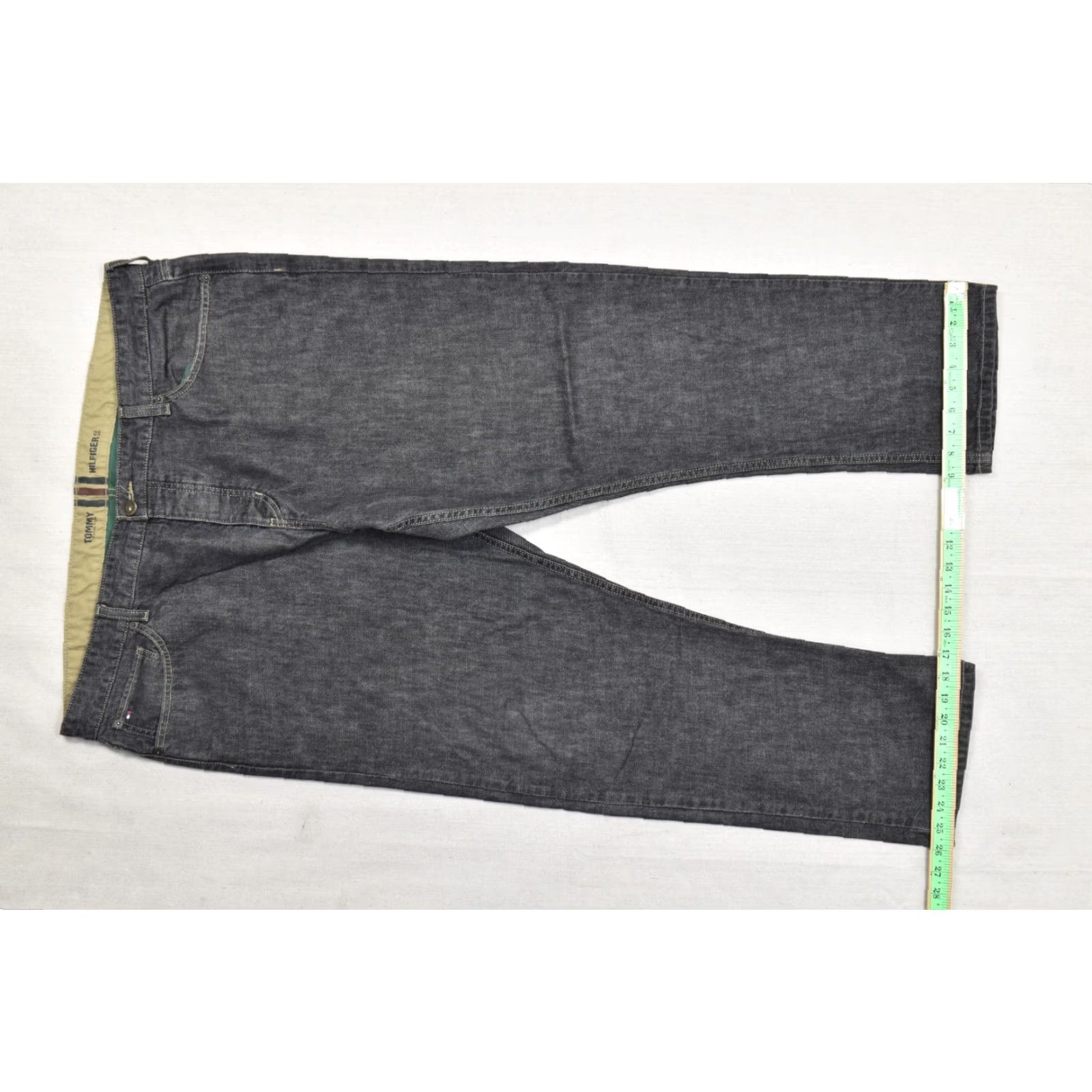 Tommy Hilfiger Tommy Hilfiger Rebel Slim Jeans Men's 42x30 Dark Wash Denim Blue Black 5-Pocket Logo Slim Straight Vintage No Size US 42 / EU 58 - 3 Thumbnail