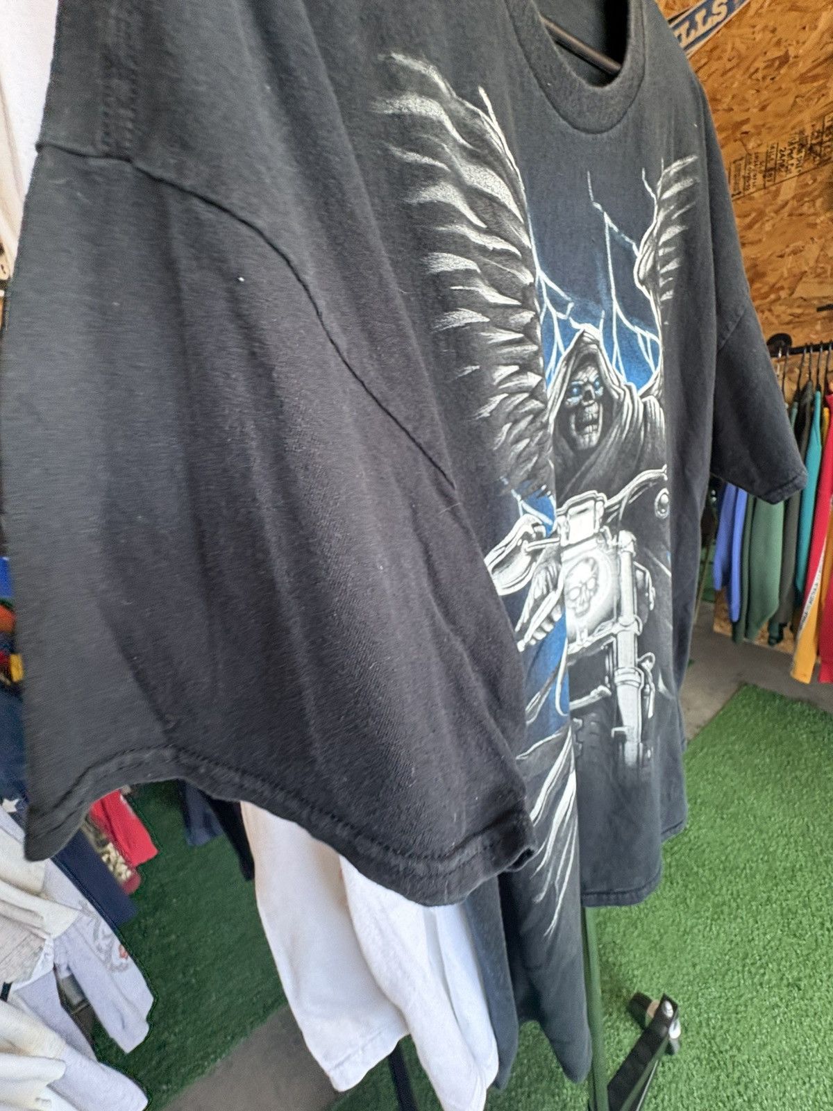 Vintage Vintage Y2K biker skull and angel wings T-Shirt Size US XXL / EU 58 / 5 - 5 Thumbnail