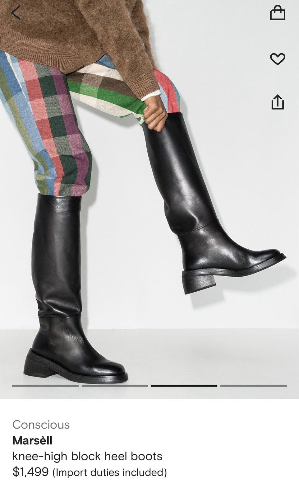 Marsell marsell knee-high block heel boots Size US 6 / IT 36 - 2 Thumbnail