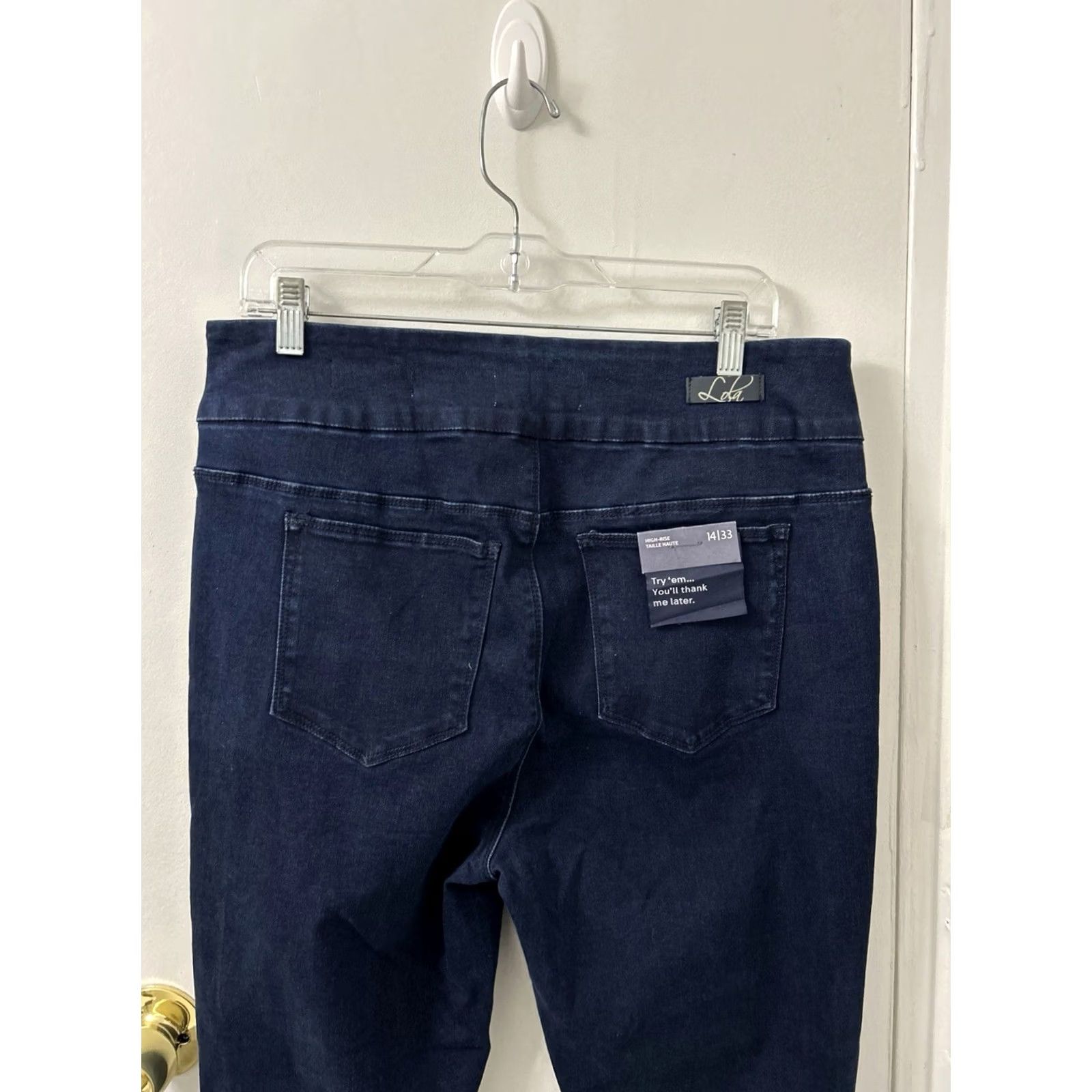 Vintage Lola Jeans Womens 34x32 Blue Rebecca High Rise Straight Denim YKK Pockets Size 24" / US 00 / IT 34 - 6 Thumbnail