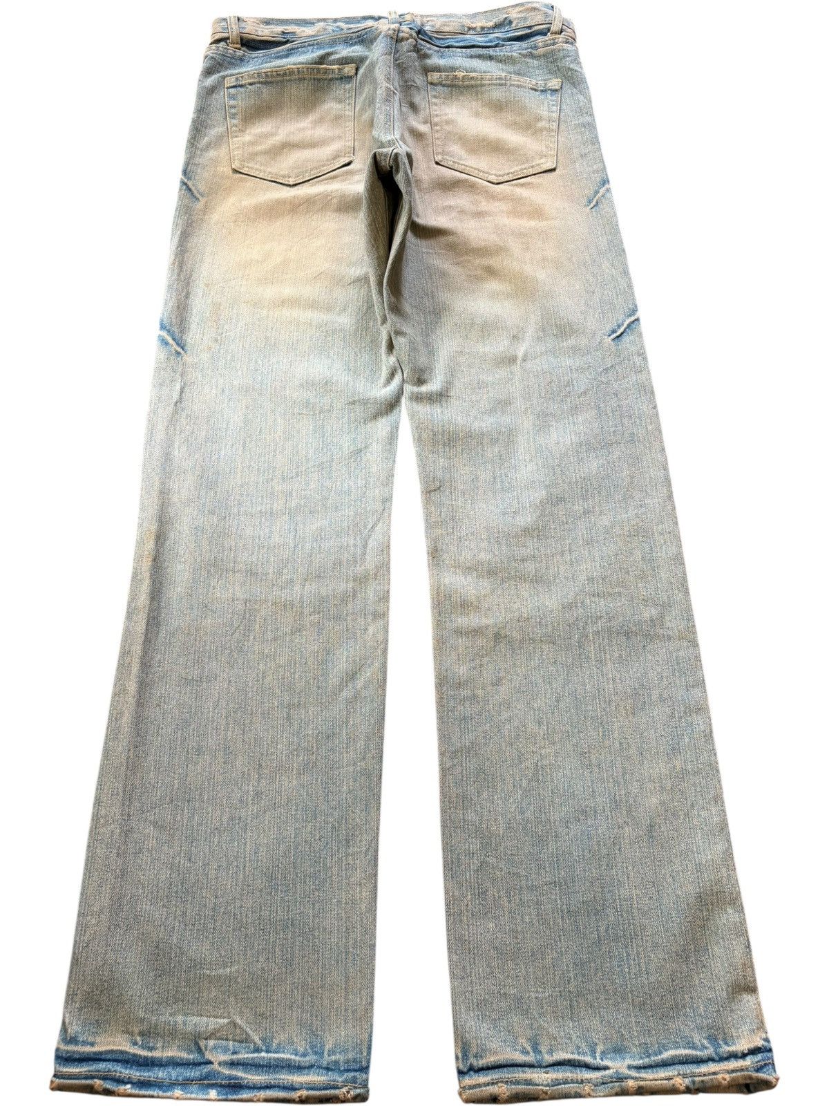 Kapital Vintage Japanese Brand Rusty Wash Distress Patch Loose Jeans Size 33" - 2 Thumbnail