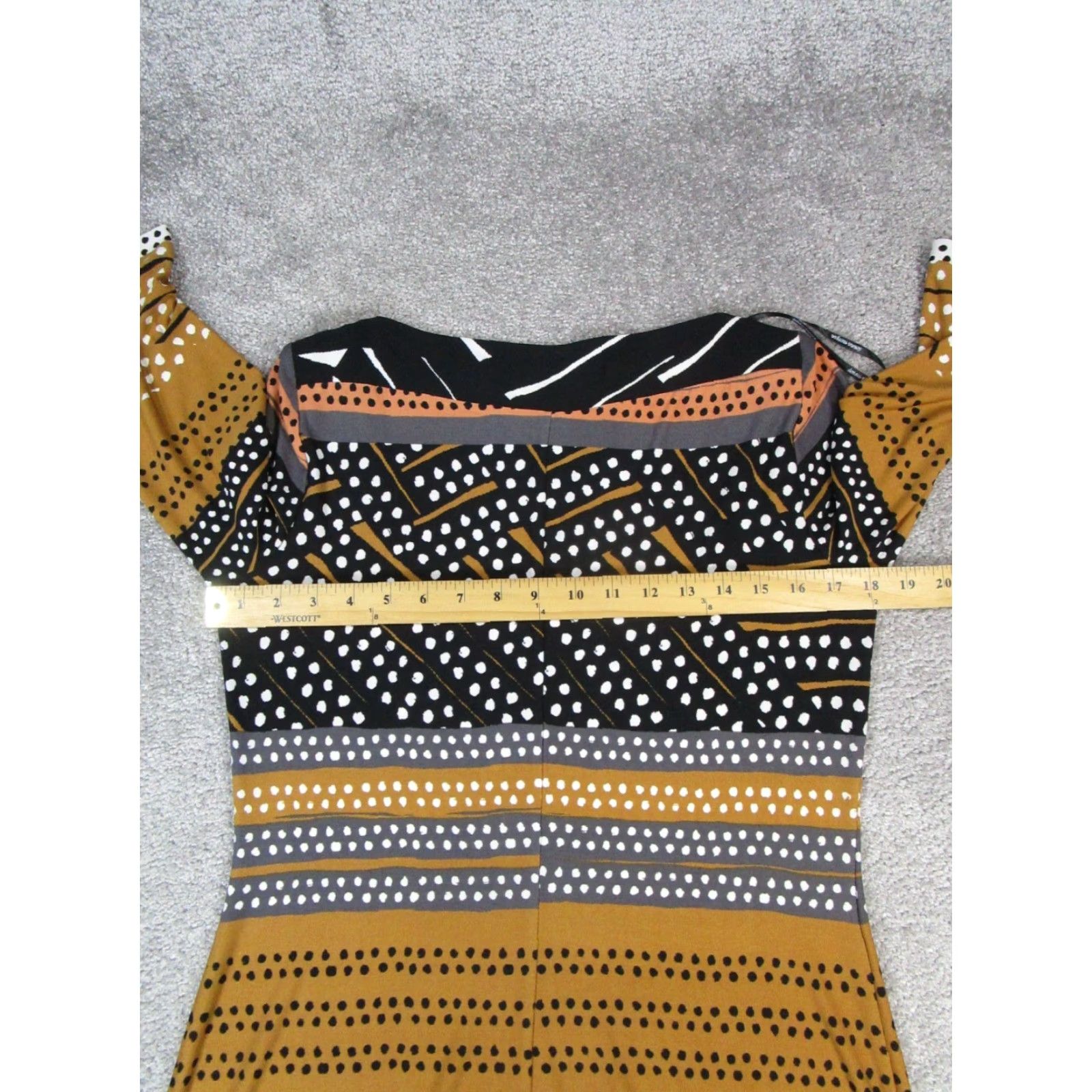 Donna Morgan Dress Womens 8 Brown Black Bodycon New