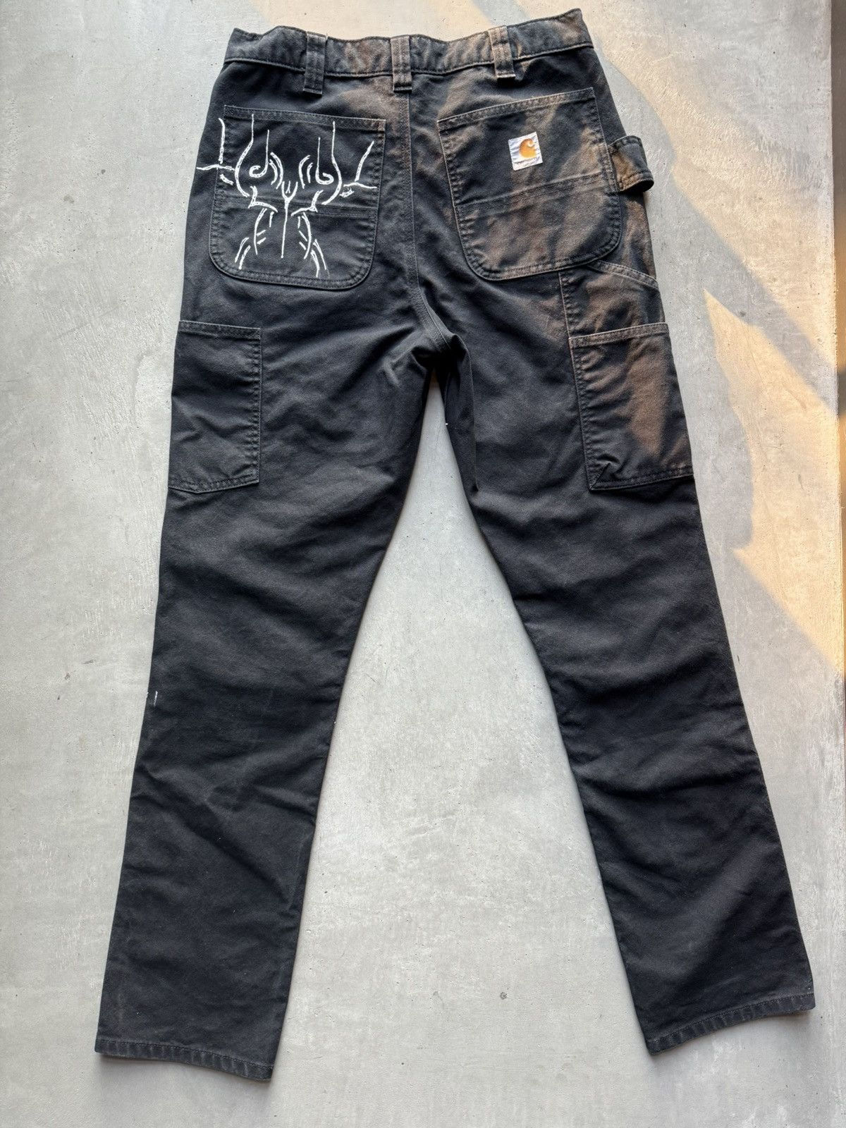 Carhartt × Vintage Vintage black carhartt straight leg carpenter tattoo pants Size US 32 / EU 48 - 3 Thumbnail