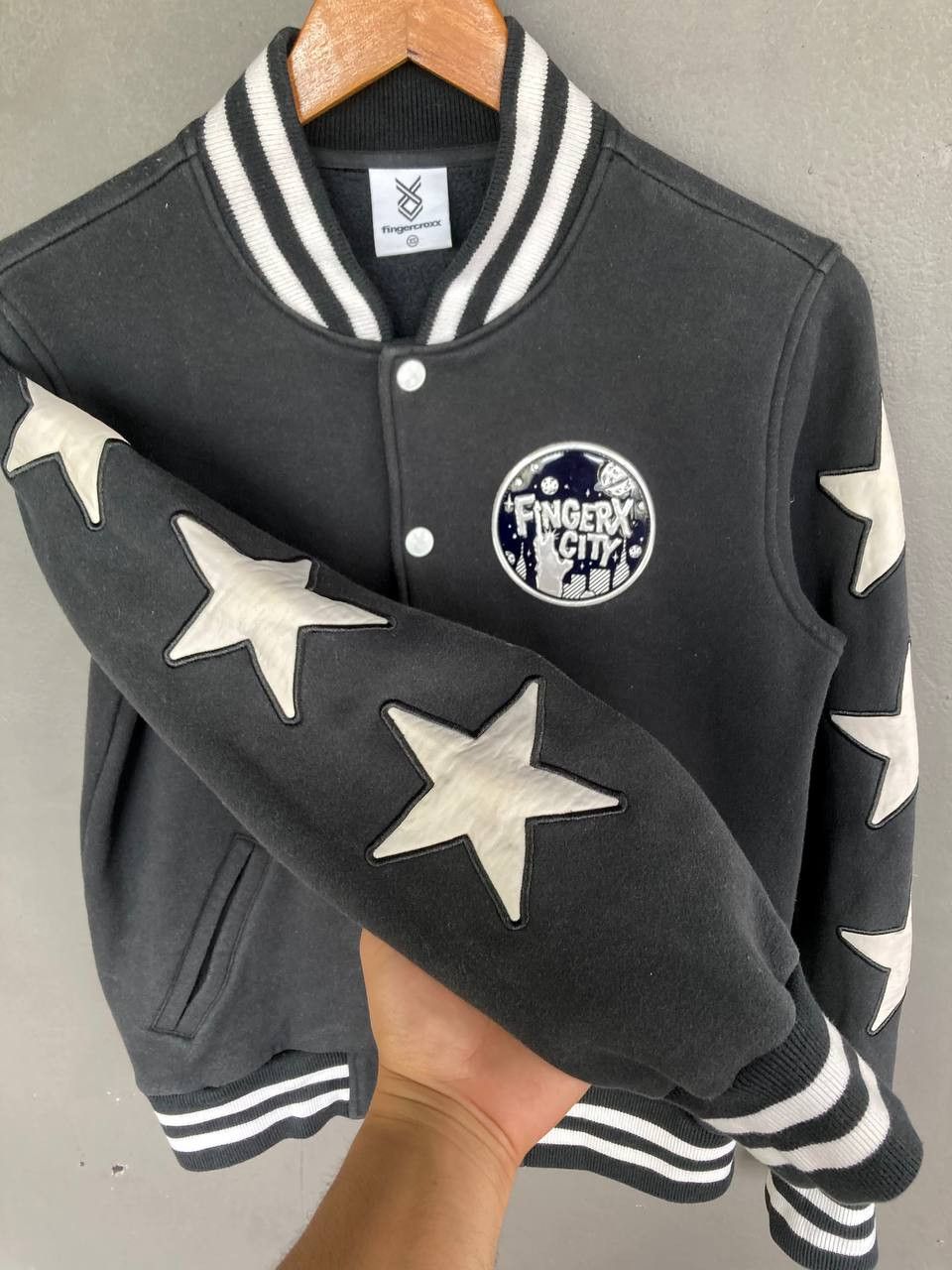 Fingercroxx Fingercroxx City Patched Sleeves Varsity Jacket Size US XS / EU 42 / 0 - 5 Thumbnail