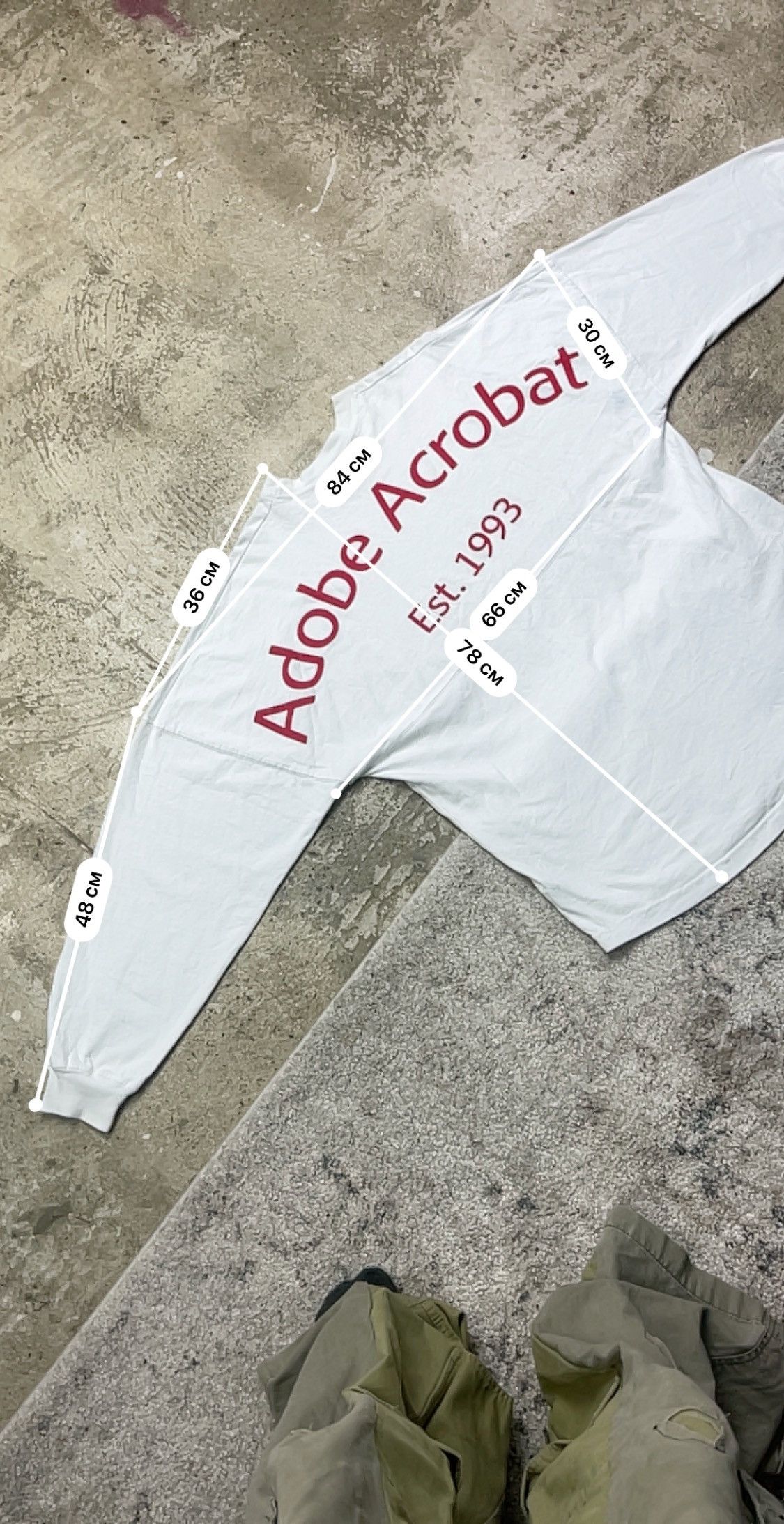 Microsoft × Vintage 1993 ADOBE ACROBAT PUFF LOGO OVERSIZED LONG SLEEVE - № 1288 Size US XL / EU 56 / 4 - 11 Thumbnail