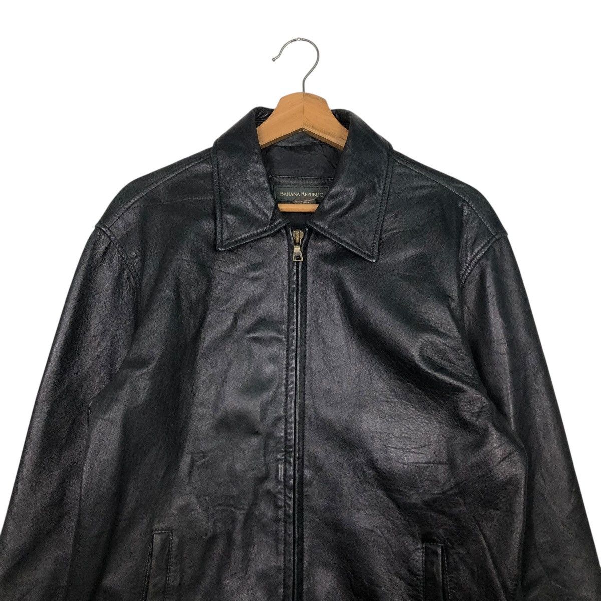 🔥VINTAGE SOFT LEATHER JACKET BANANA REPUBLIC ISSEY MIYAKE