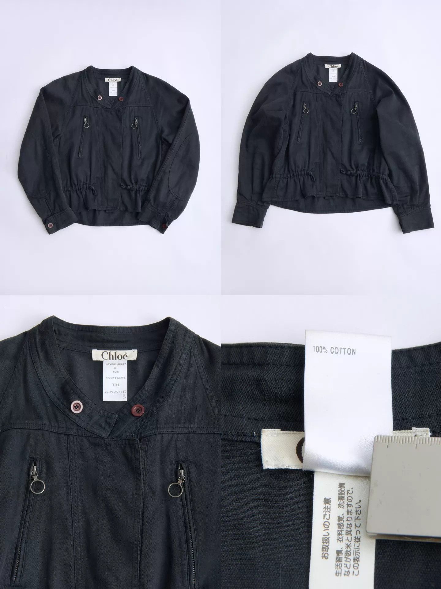 Chloe CHLOE by Phoebe Philo 2004SS Vintage Linen Utility Jacket Size XS / US 0-2 / IT 36-38 - 9 Thumbnail