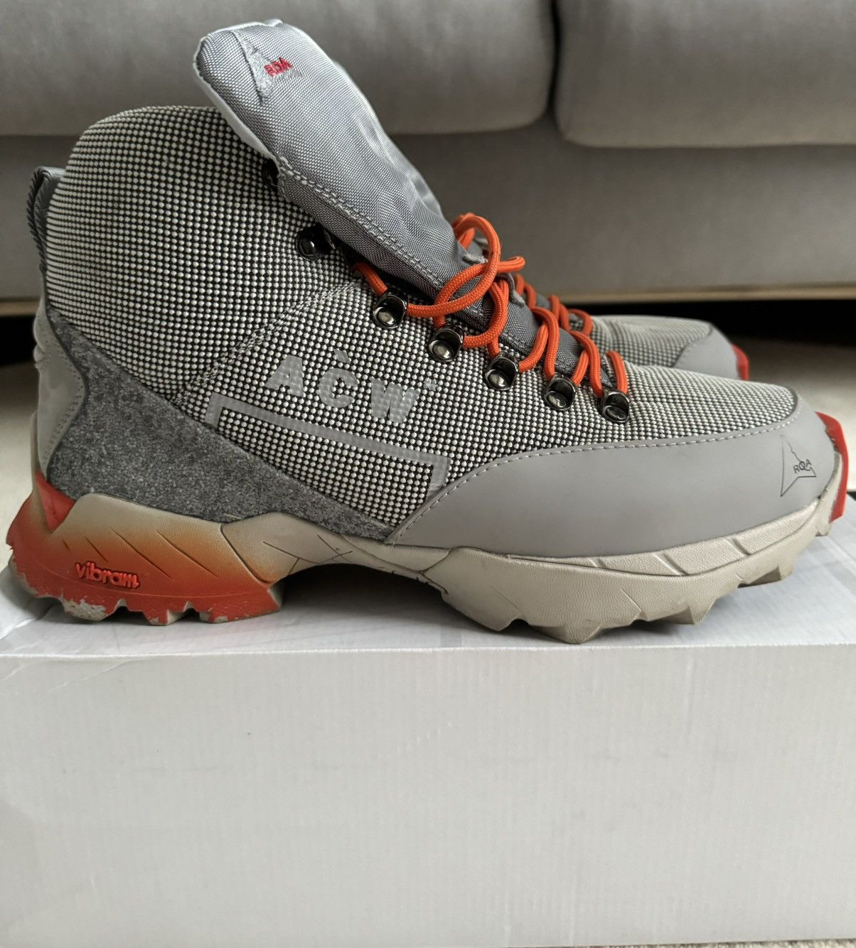 A Cold Wall A Cold Wall x Roa Andreas Boots in silver Orange | Grailed