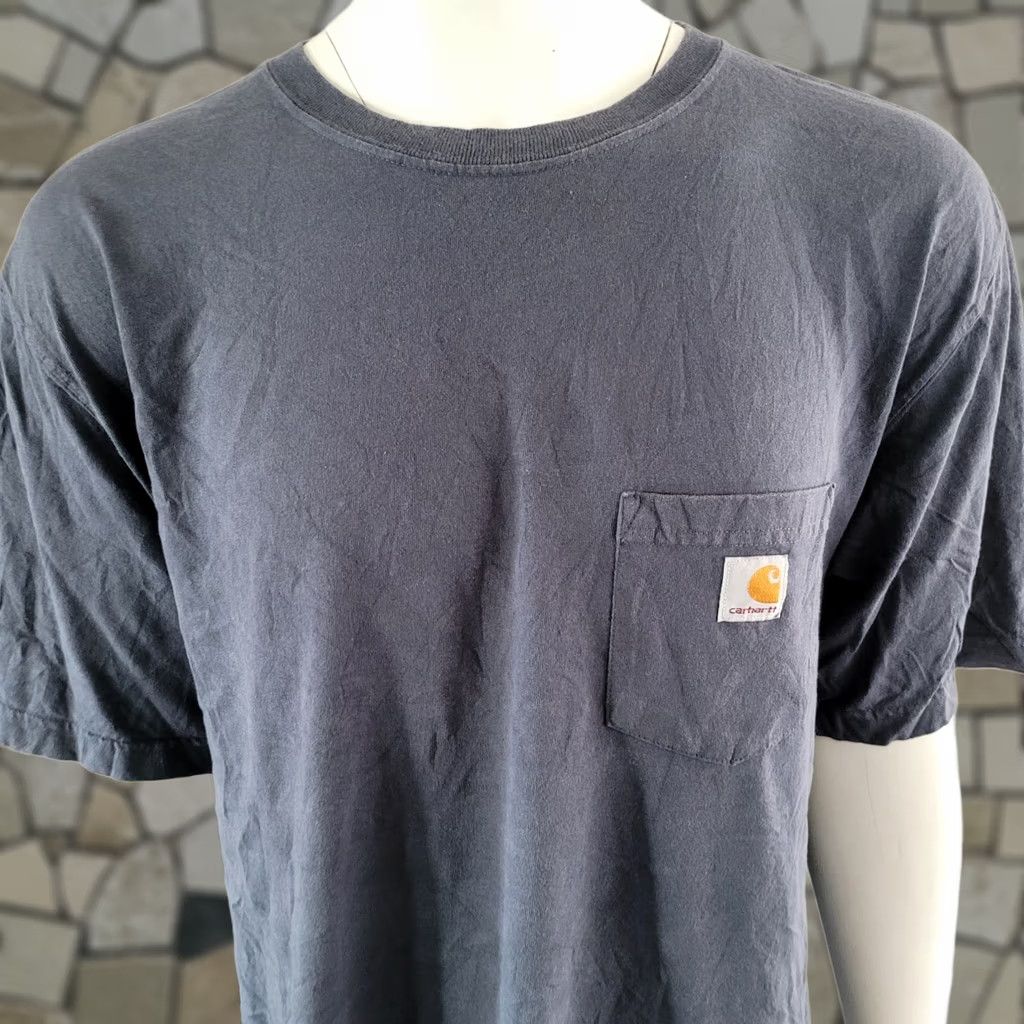 Carhartt VINTAGE Carhartt Navy Blue T-Shirt 2XL Original Fit Tee Mens Shirt Navy 2XL Carhartt Tee 90s event era Size US XXL / EU 58 / 5 - 1 Thumbnail