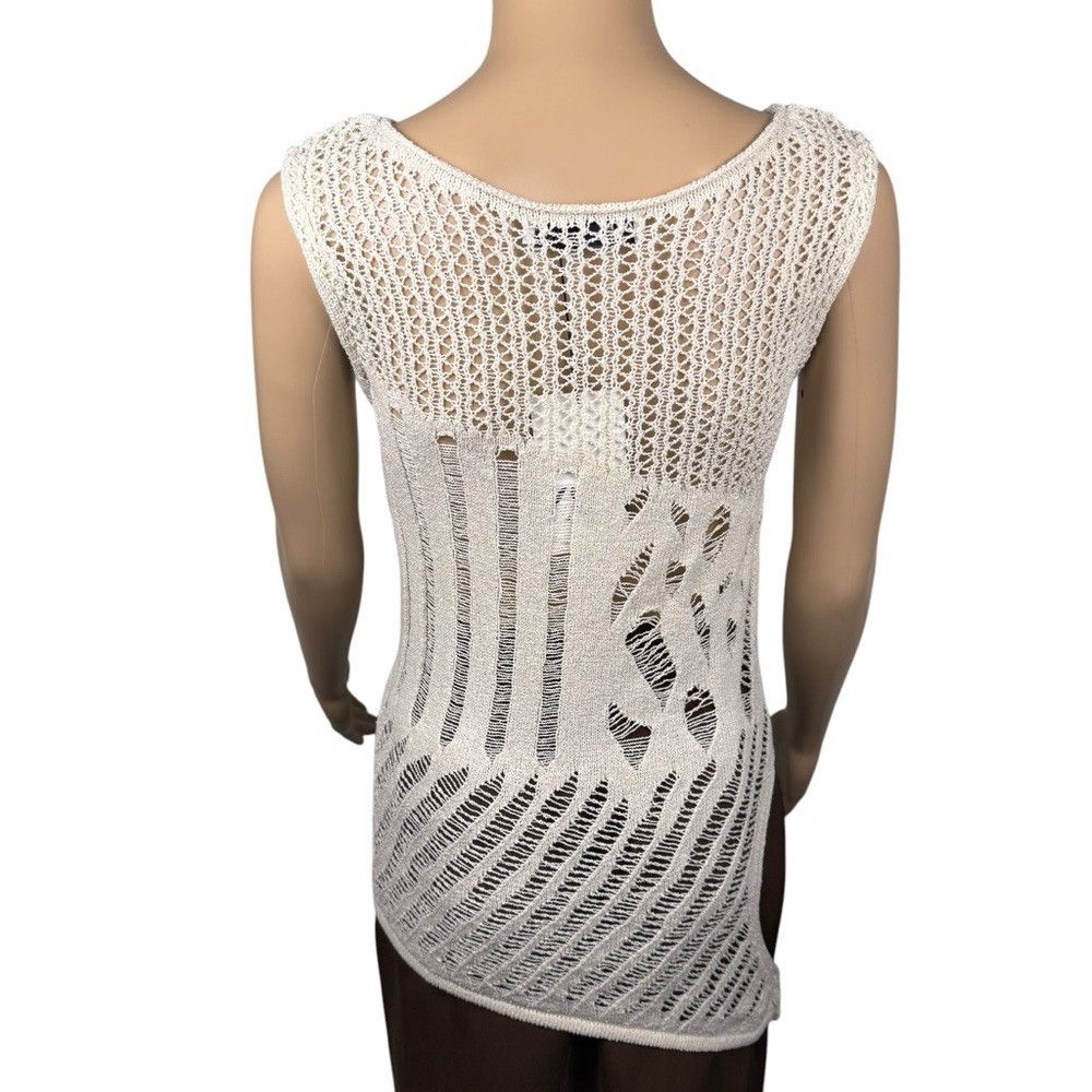 Zara NWT New Zara Ivory Knit Sleeveless Cotton Top Size S Size S / US 4 / IT 40 - 6 Thumbnail