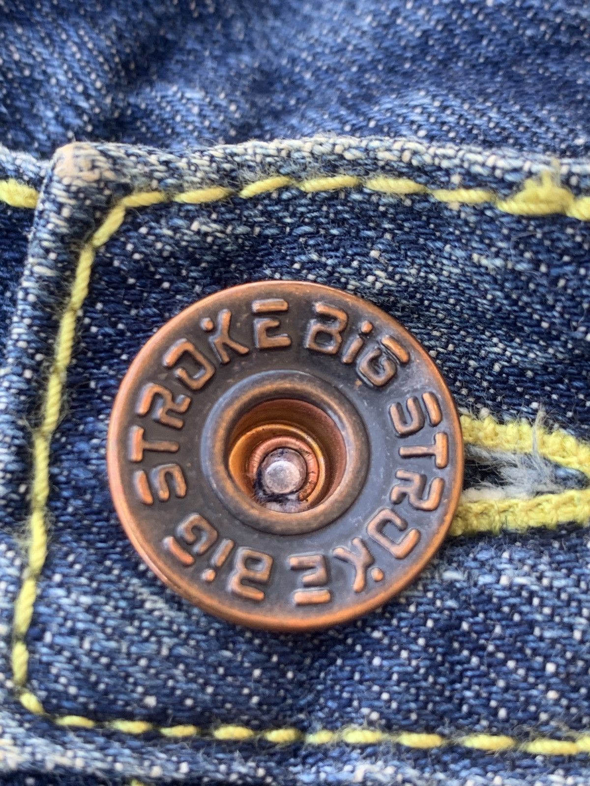 Japanese Brand Vintage Big Stroke Multi-Pocket Denim Jeans (Evisu Style) Size US 29 - 4 Thumbnail