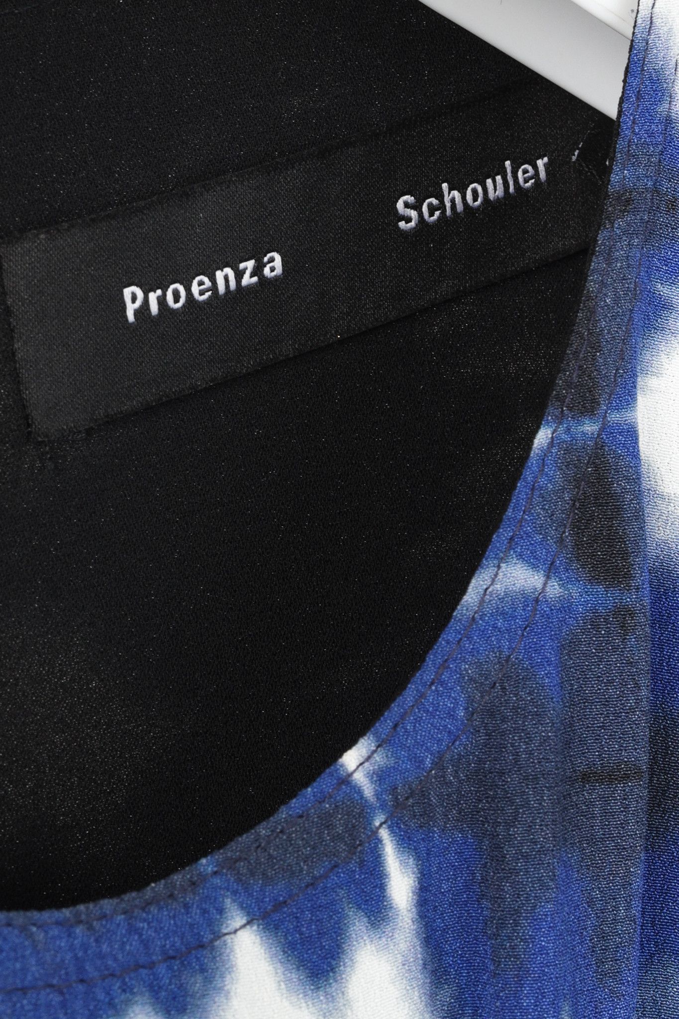 Proenza Schouler Proenza Schouler Blue & White Tie-Dye Crepe Dress Size XS / US 0-2 / IT 36-38 - 4 Thumbnail