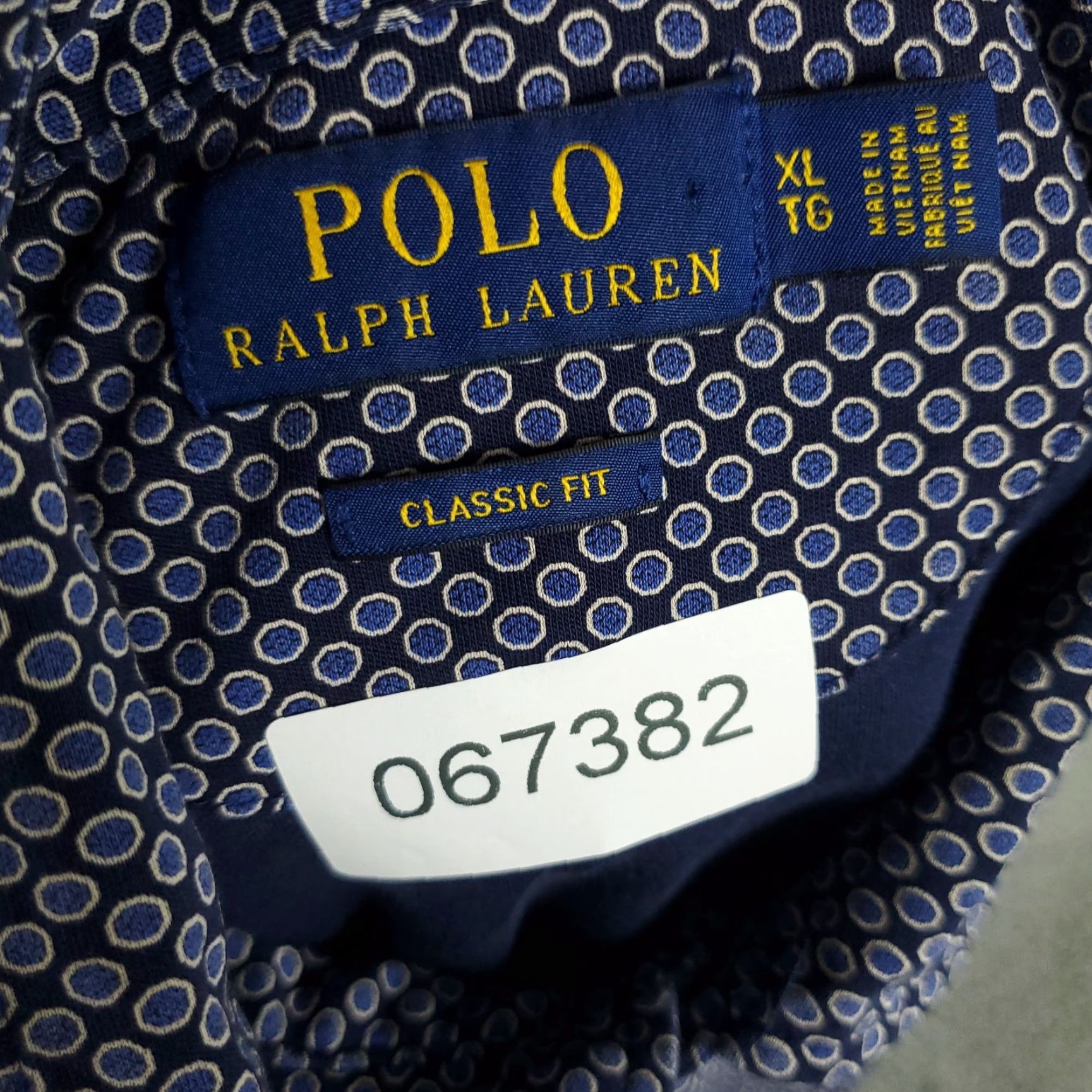 Ralph Lauren Ralph Lauren Polo Shirt Mens XL Blue Geometric Pony Casual Long Sleeve Shirt Size US XL / EU 56 / 4 - 6 Thumbnail