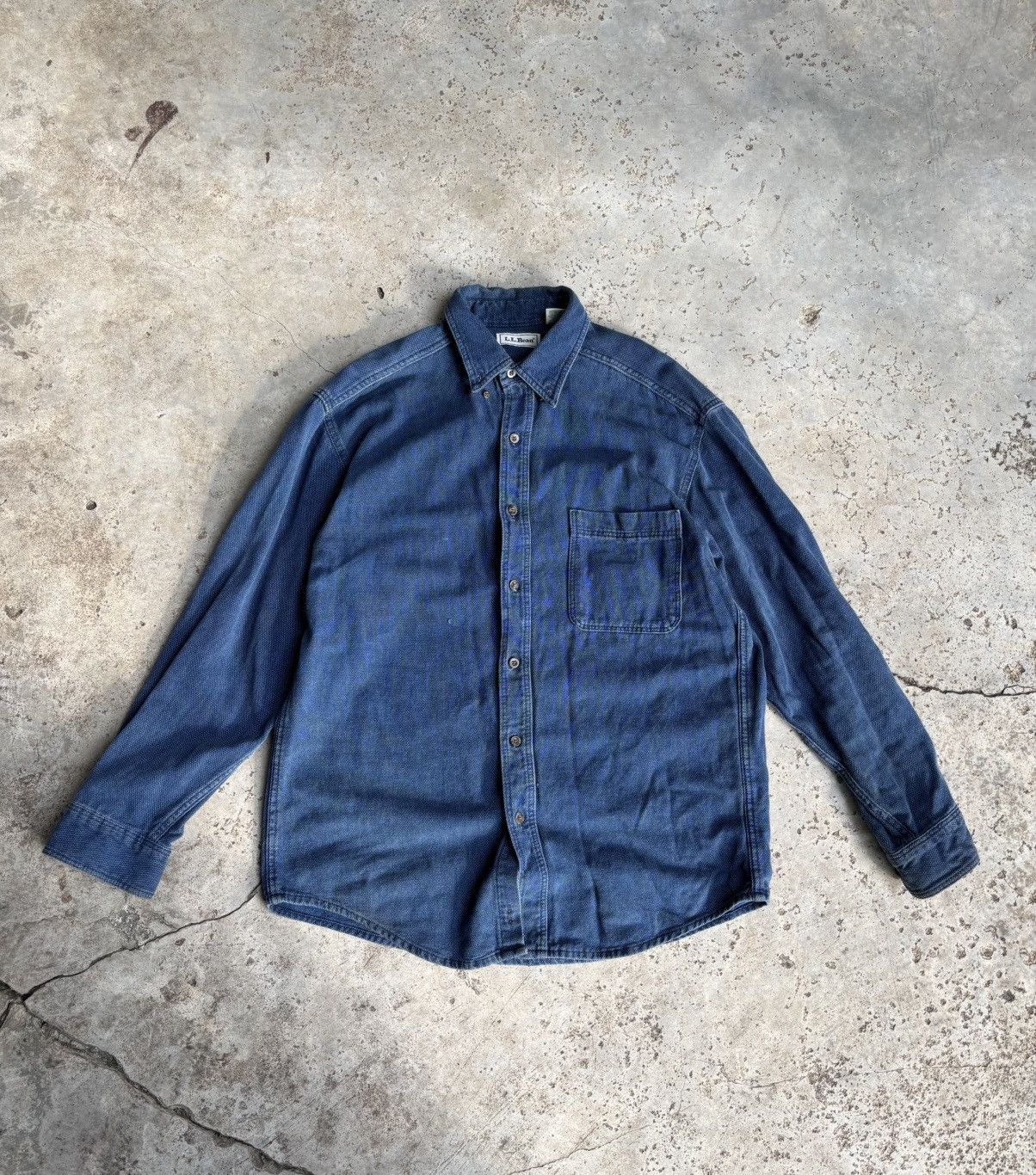L.L. Bean vintage L.L. Bean Sashiko weave shirt button down 90s Size US M / EU 48-50 / 2 - 1 Thumbnail