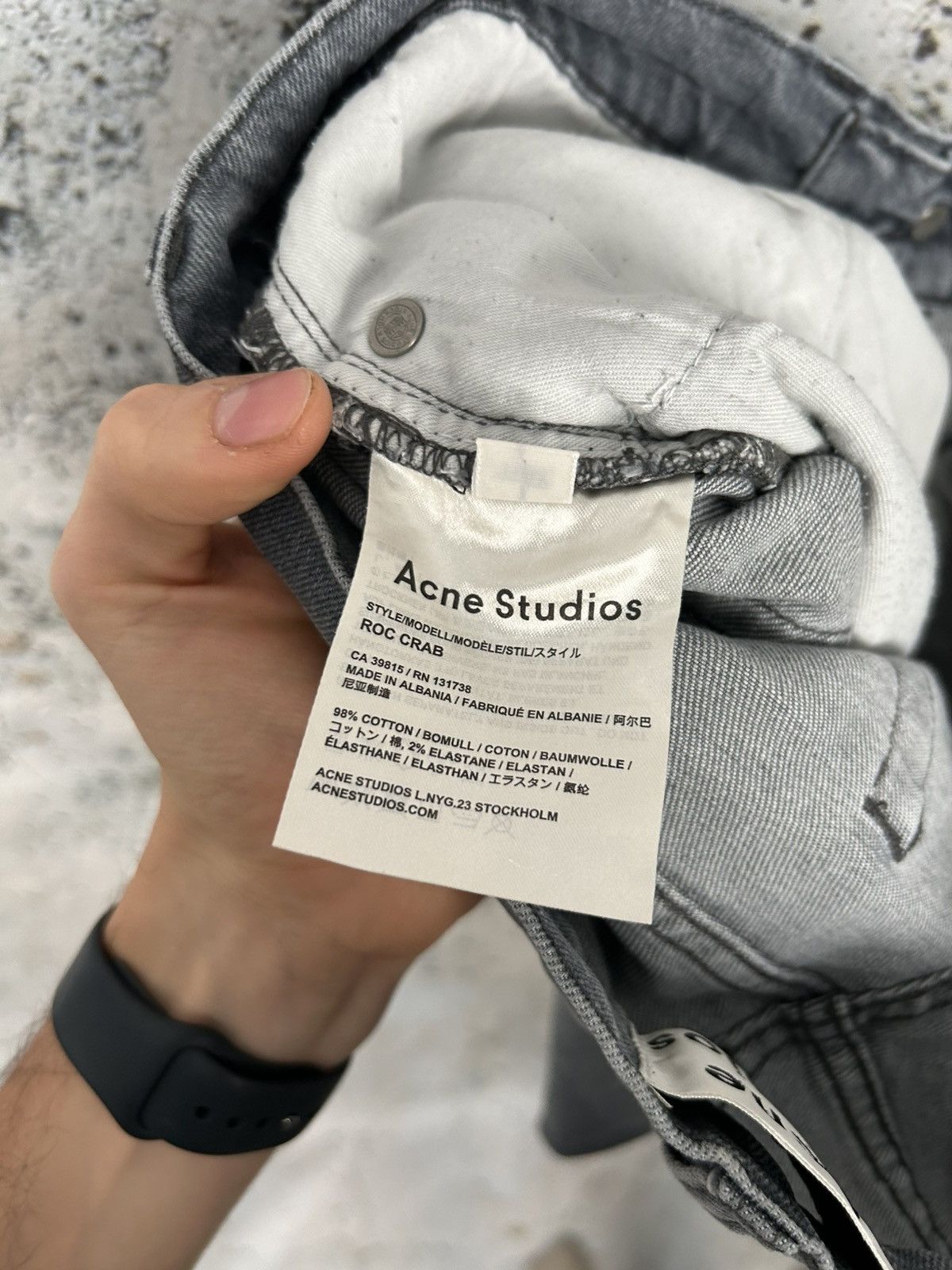 Acne Studios Acne Studios Roc Crab Grey Avant Garde Designer Denim Rare Size US 31 - 6 Thumbnail