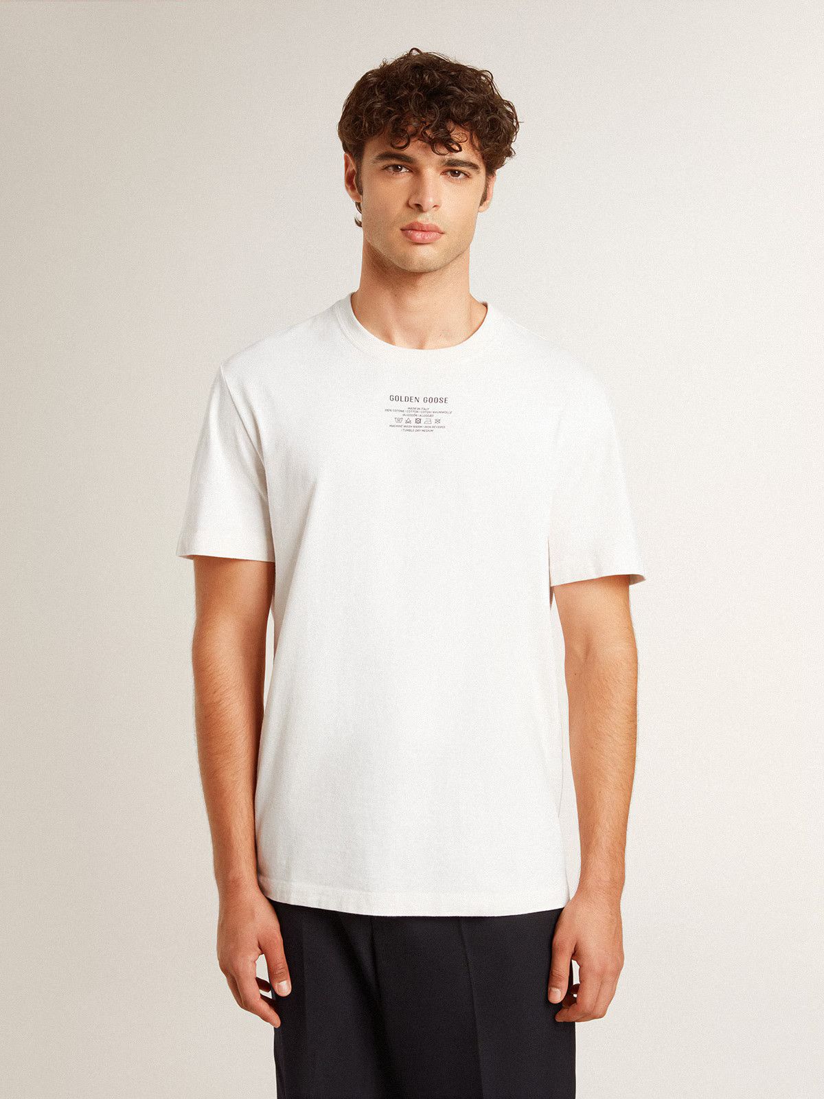 Golden Goose o1s22i1n1224 Cotton T-Shirt in White Size US L / EU 52-54 / 3 - 2 Thumbnail