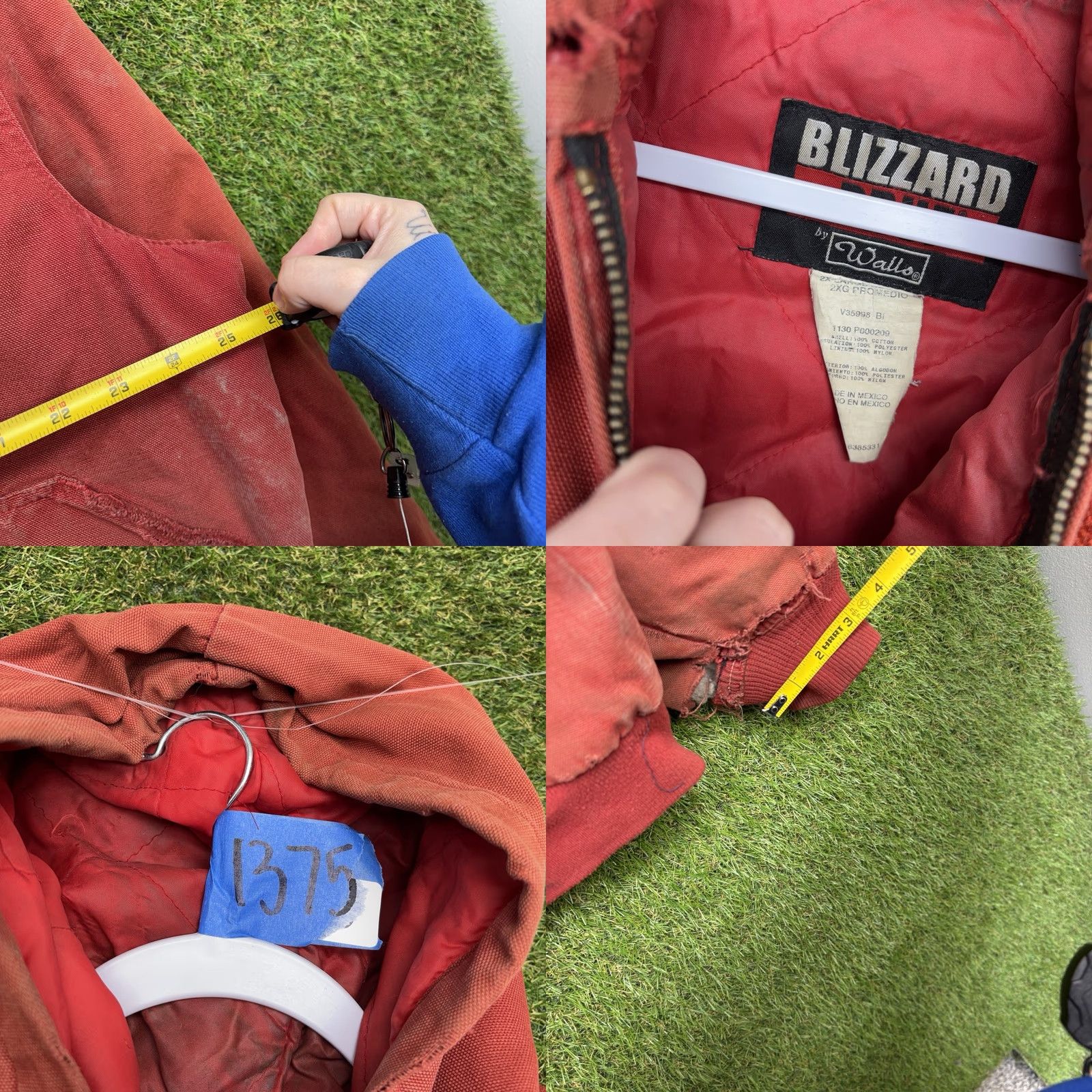 Walls Walls Blizzard Pruf Proof Jacket Mens 2XL Red Zip Up Workwear Casual Outdoor Bomber Jacket Size US XXL / EU 58 / 5 - 8 Thumbnail
