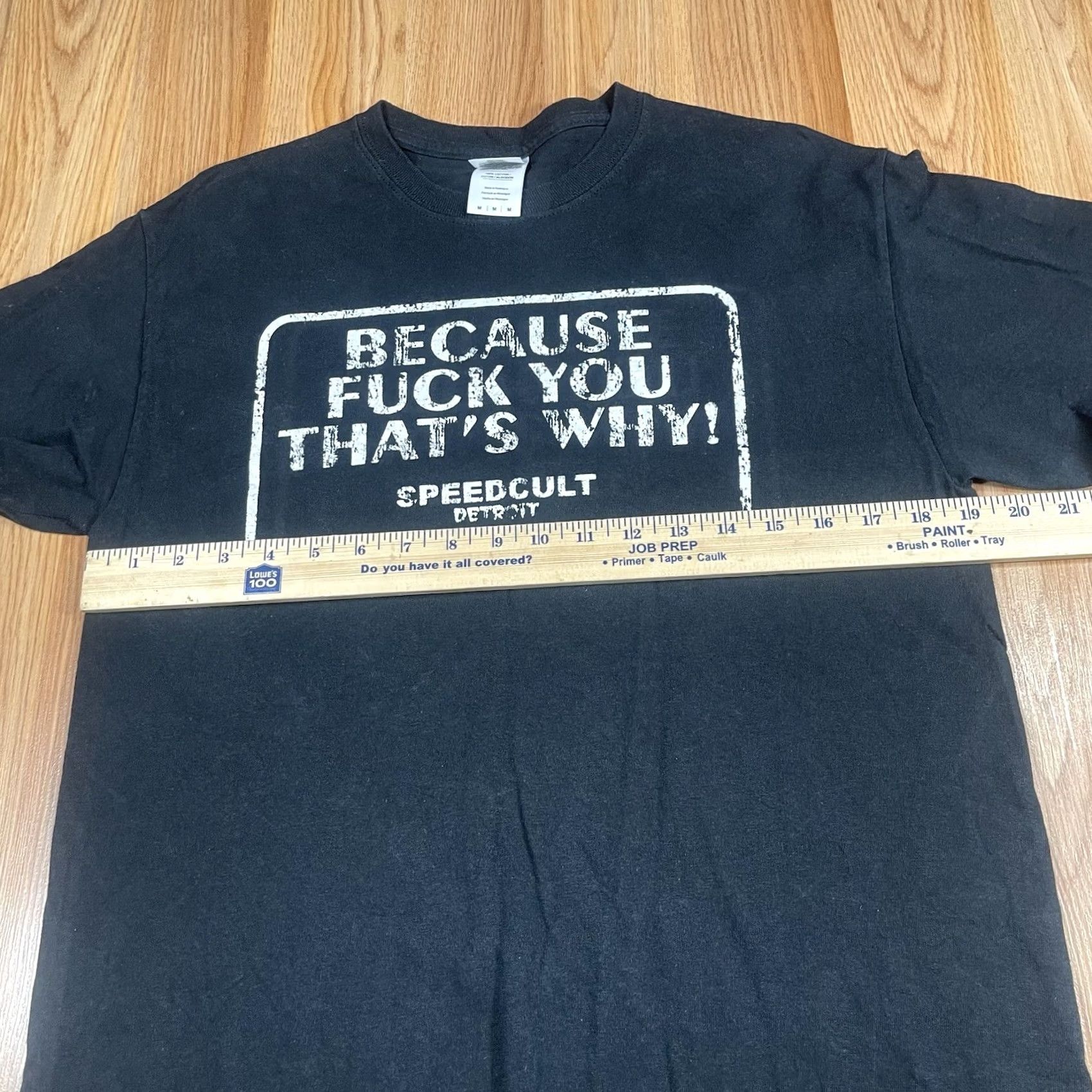 Gildan Gildan T-Shirt Mens M Medium Black Short Sleeve CrewNeck Ultra Cotton Printed 100% Size US M / EU 48-50 / 2 - 6 Thumbnail