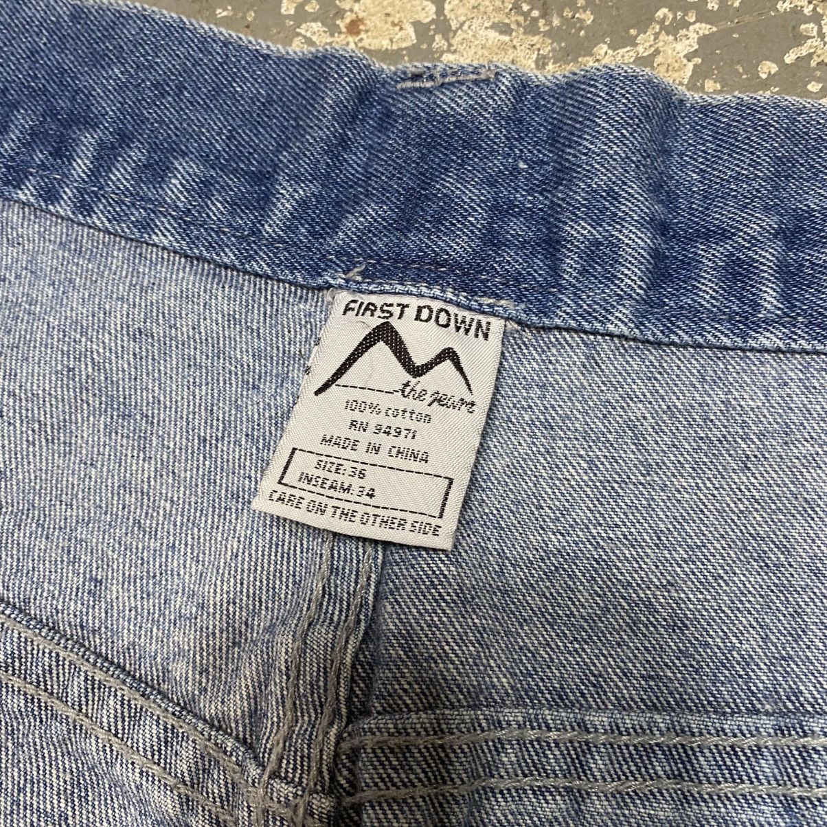 JNCO × Vintage Vintage First Down Denim Big Pocket Y2K Embroidered Baggy Pa Size US 35 - 8 Thumbnail