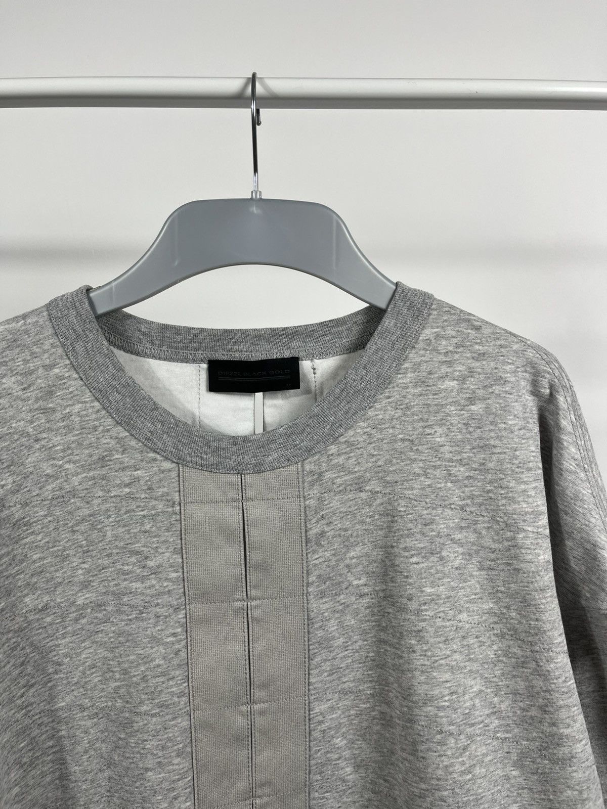 Diesel × Diesel Black Gold Diesel Black Gold Faux Leather Panel Tee T-Shirt Grey M Size US M / EU 48-50 / 2 - 2 Thumbnail