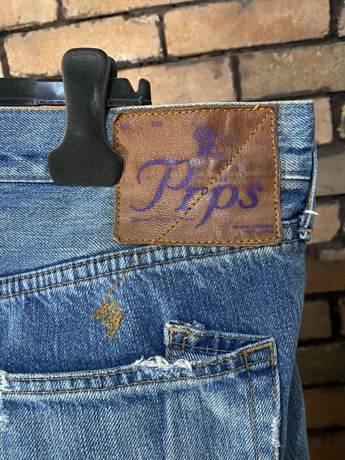 Prps $482 OG PRPS JAPAN PATCH WORK JEANS DENIM SLIM DISTRESSED Size US 38 / EU 54 - 3 Thumbnail