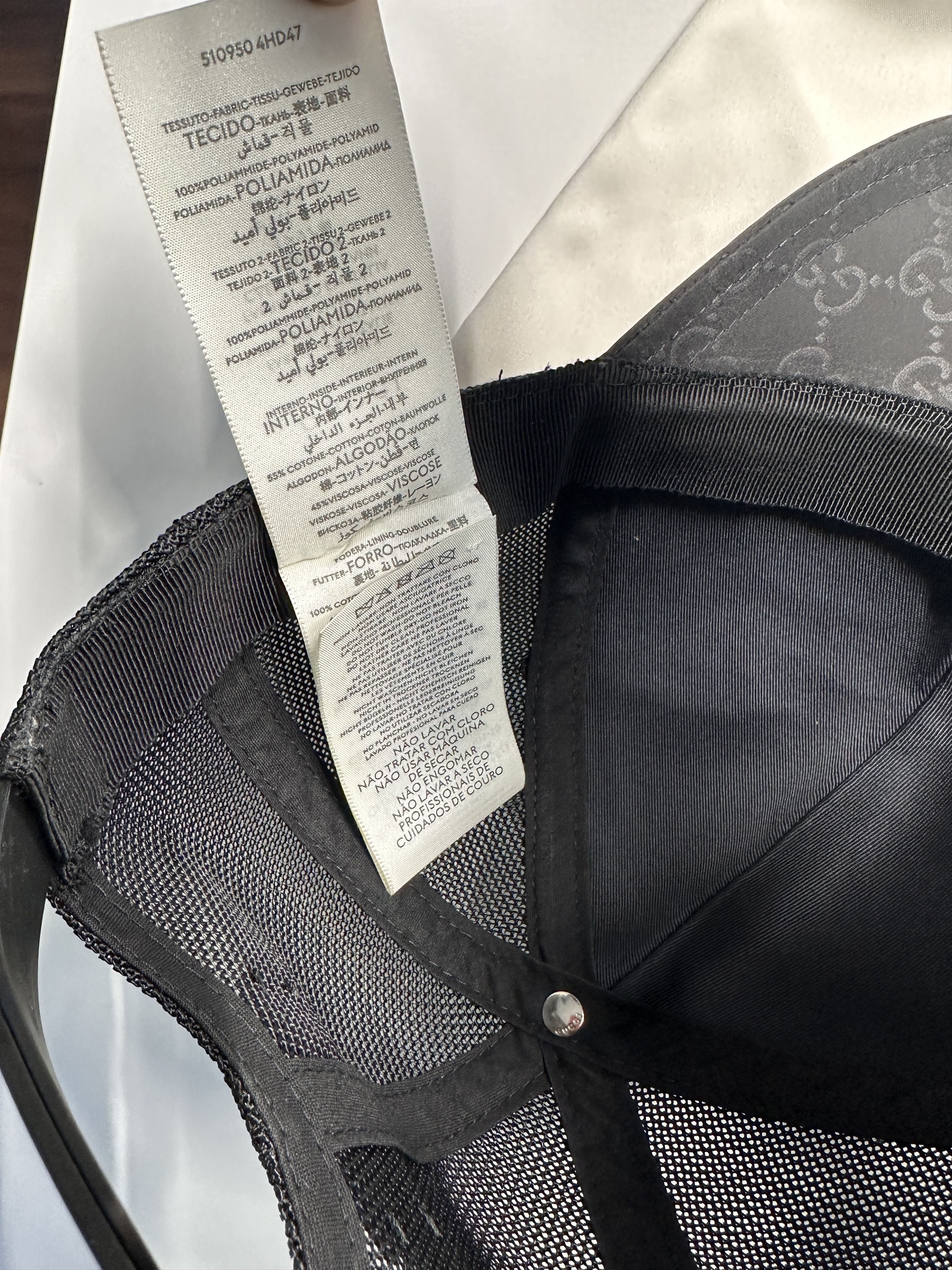 Gucci Gucci Monogram Nylon Trucker Mesh Baseball Hat Size ONE SIZE - 10 Thumbnail