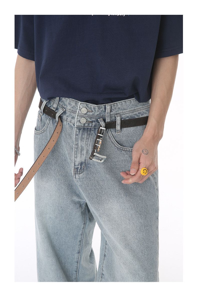 Japanese Brand × Jean Japanese straight light blue double-layer high waist jeans Size US 32 / EU 48 - 4 Thumbnail