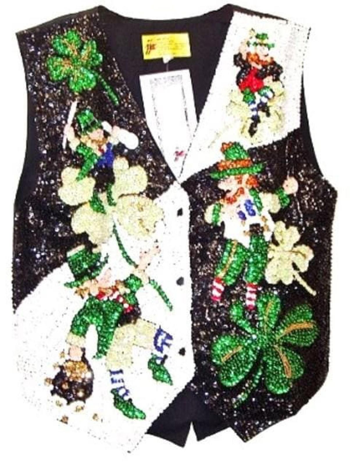 Designer Sequin Vest Leprechauns St. Patrick's Day (size M only) Size M / US 6-8 / IT 42-44 - 1 Preview