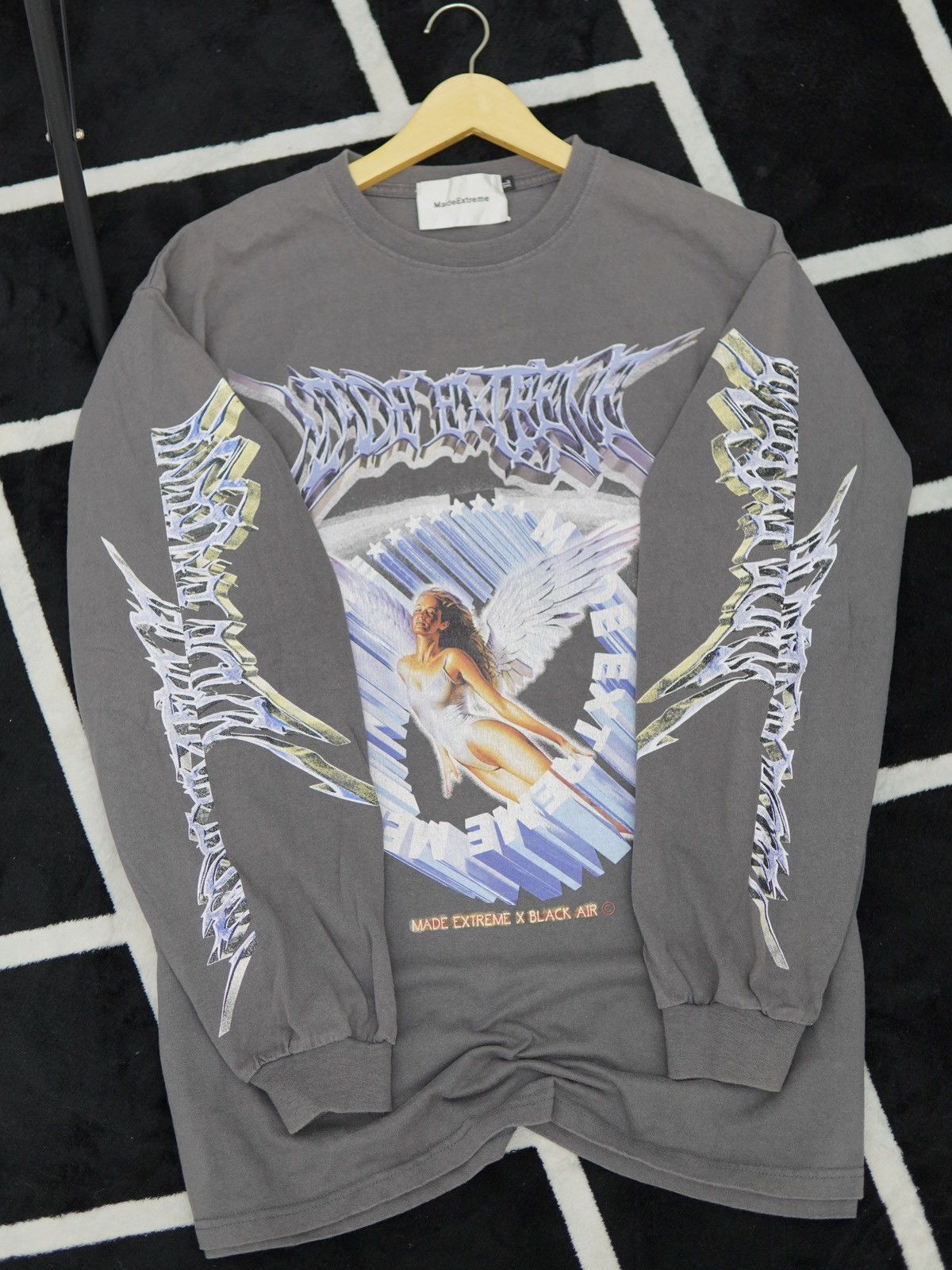 Japanese Brand Made Extreme x Black Air Aesthetic Angle Longsleeve Tee Size US XL / EU 56 / 4 - 11 Thumbnail