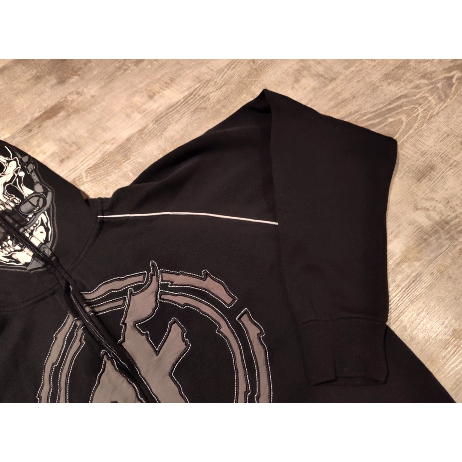 Vintage FF Motorcycle Full Zip Hoodie Skulls Hood Zip Size Small Black Maxi? Size US S / EU 44-46 / 1 - 4 Thumbnail