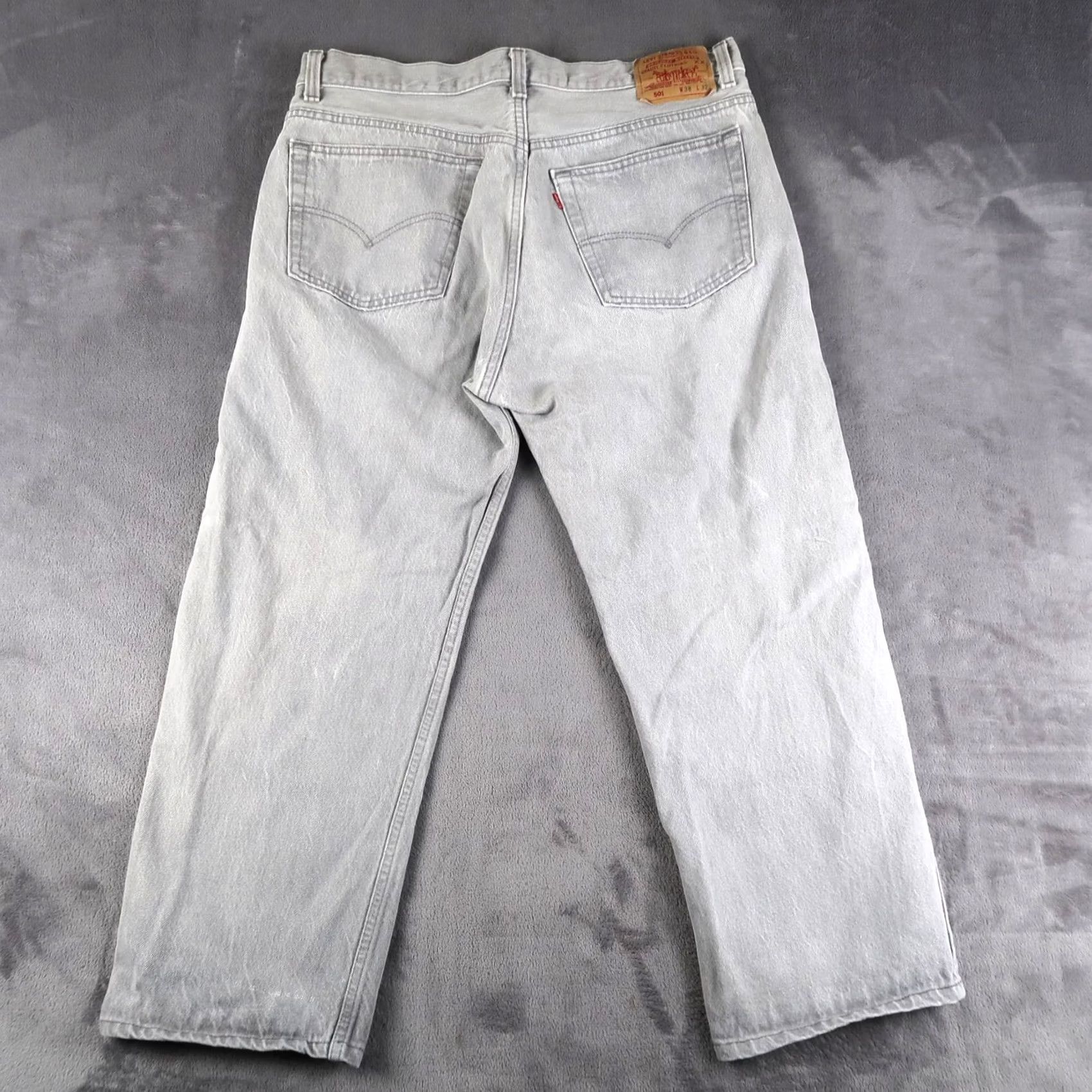 Levi's VINTAGE Levi's 501 Jeans Mens Gray 90s 38x32 Straight Denim 5-Pocket USA Size US 38 / EU 54 - 2 Thumbnail