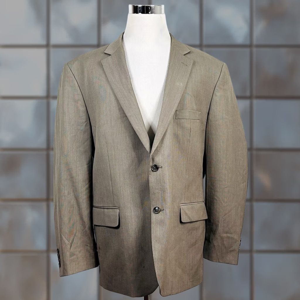 Pronto Uomo Pronto Uomo Sport Coat Beige Wool Blend Knit Two Button Double Vented Lined 50L Mens Size US XS / EU 42 / 0 - 1 Thumbnail