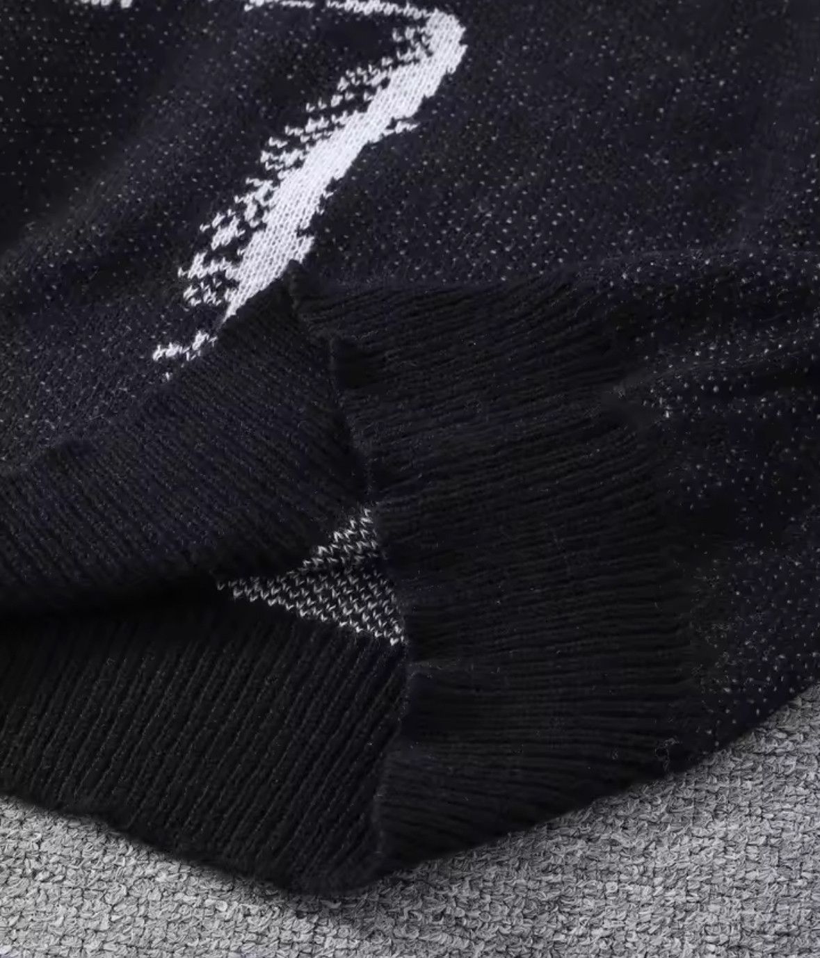 Japanese Brand Street Black Cat Pattern Sweater Jacquard Knit Sweatshirt Size US S / EU 44-46 / 1 - 6 Thumbnail