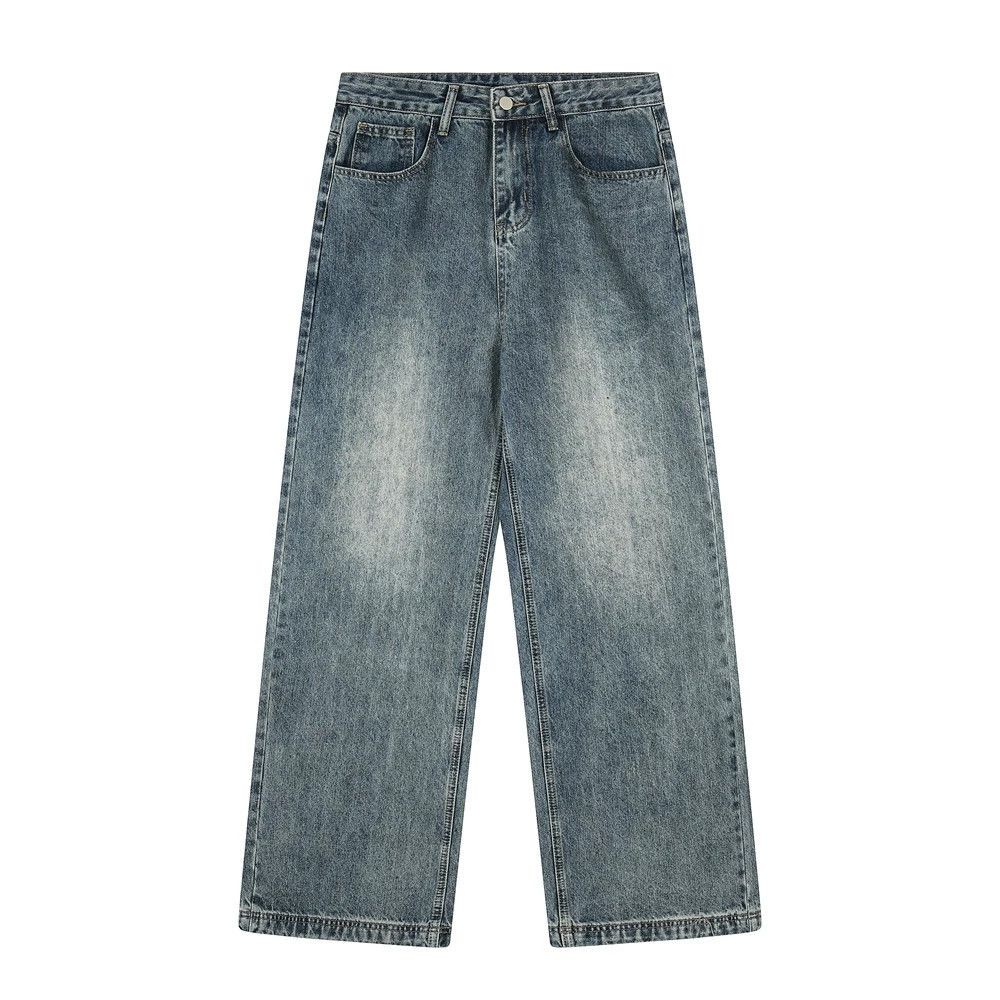 Jean Vintage distressed loose washed men's versatile jeans Size US 32 / EU 48 - 1 Thumbnail