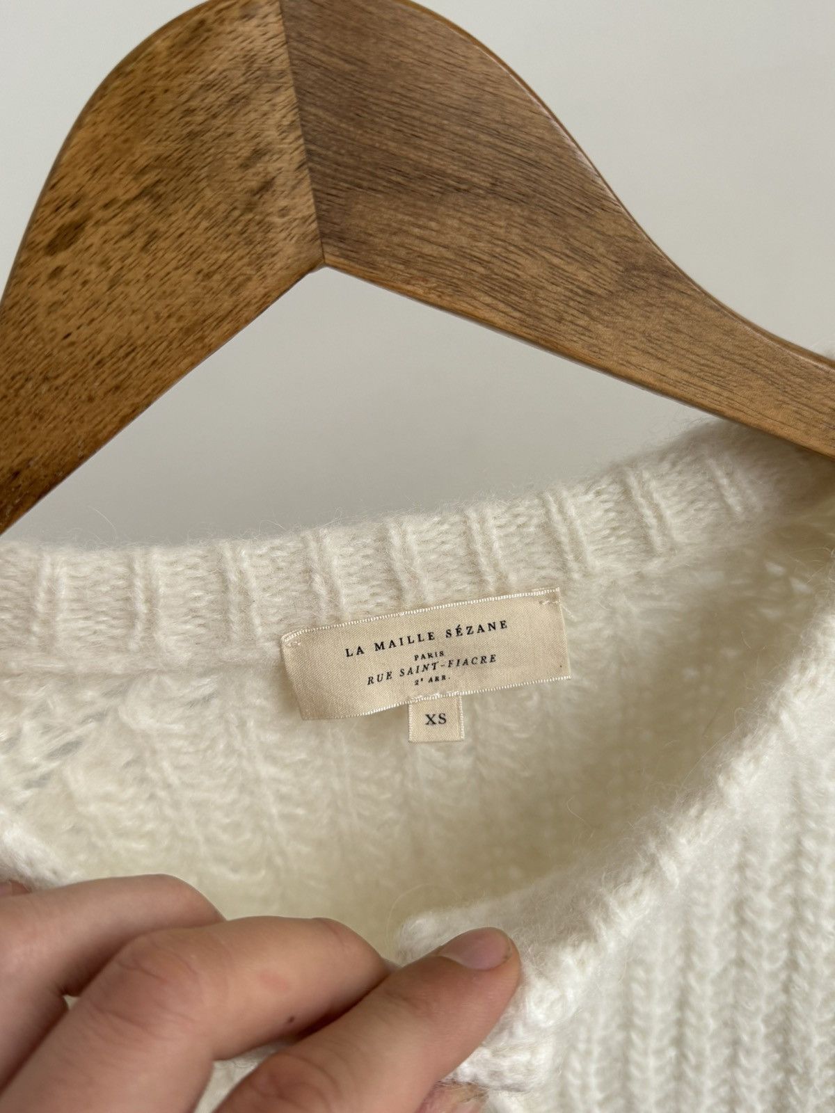 Sezane La Maille Sezane Wool Mohair Knitted Button Up Sweater Size S / US 4 / IT 40 - 10 Thumbnail
