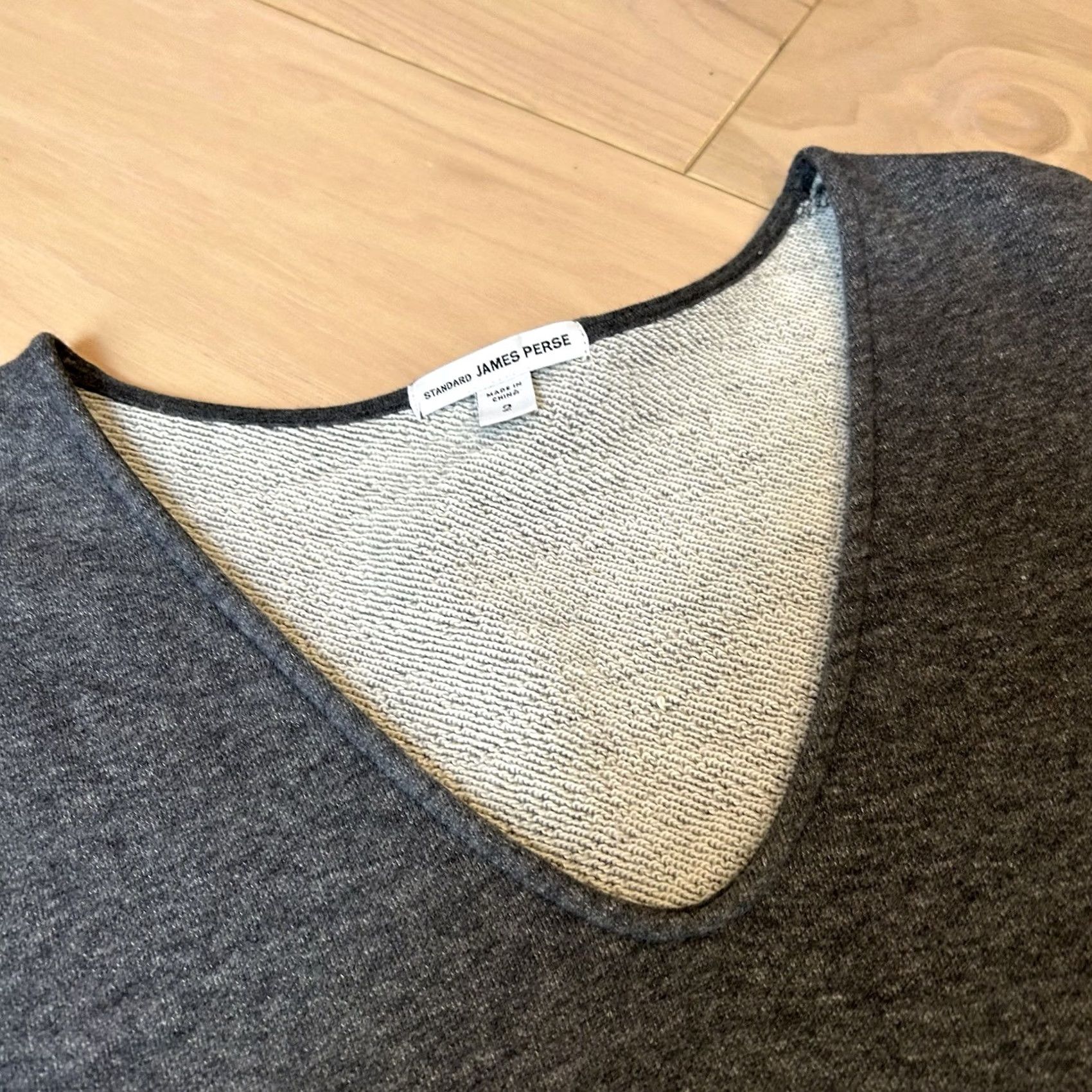 James Perse VINTAGE James Perse Shirt Womens 2 Gray Dolman Sleeve V-Neck Knee Length Sweatshirt Dress Size XS / US 0-2 / IT 36-38 - 3 Thumbnail