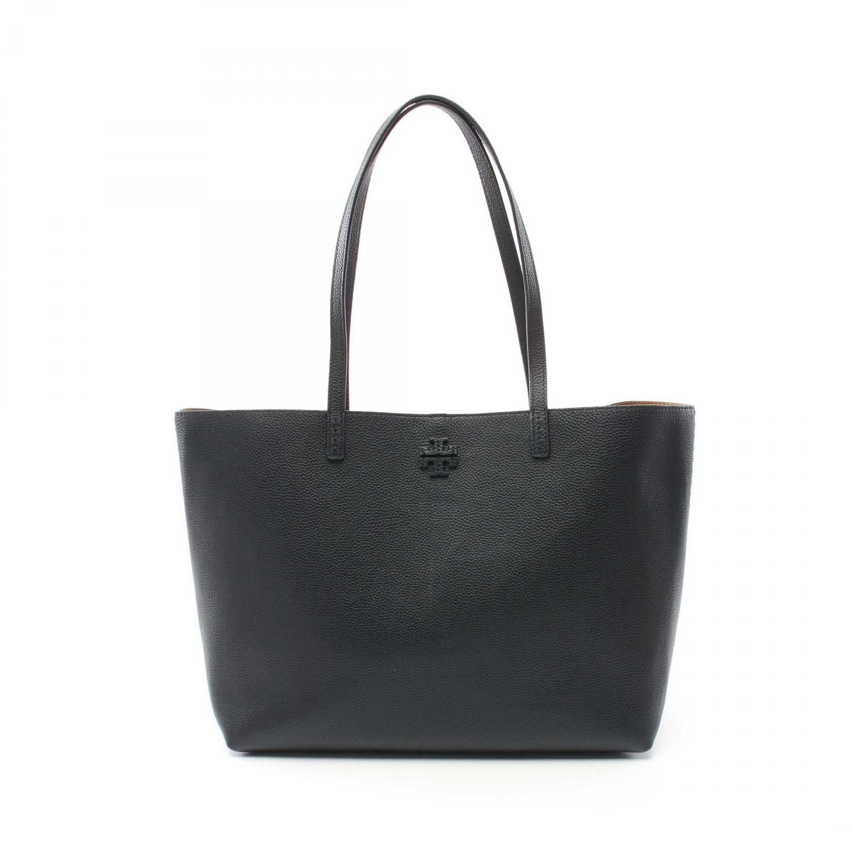 Tory Burch Tory Burch Mcgraw Leather Tote Bag Leather Tote Bag 152221001 in Black, Women's