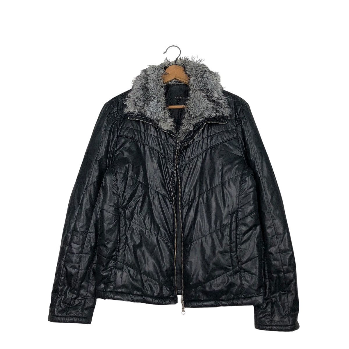 Japanese Brand 📌Vintage Light Puffer Jacket Spinash Mink Fur Hoodie Size US L / EU 52-54 / 3 - 2 Thumbnail
