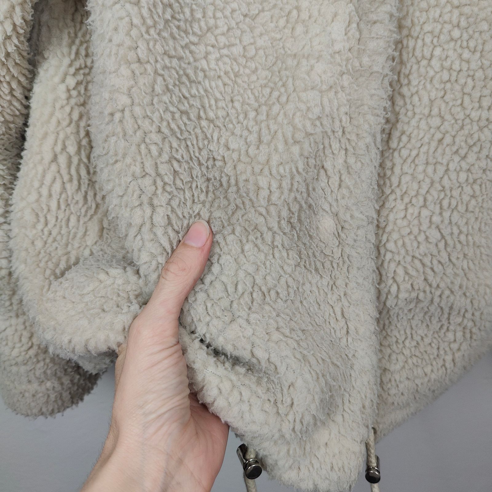 ba&sh ba&sh Sherpa Jacket Womens 1 Small Jojo Lady Coat Beige Size S / US 4 / IT 40 - 3 Thumbnail