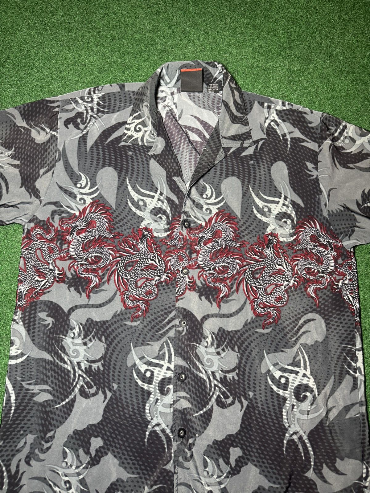 JNCO Y2K C Two Jnco Tribal Dragon Print Mens XL Button Up Shirt Size US XL / EU 56 / 4 - 2 Thumbnail