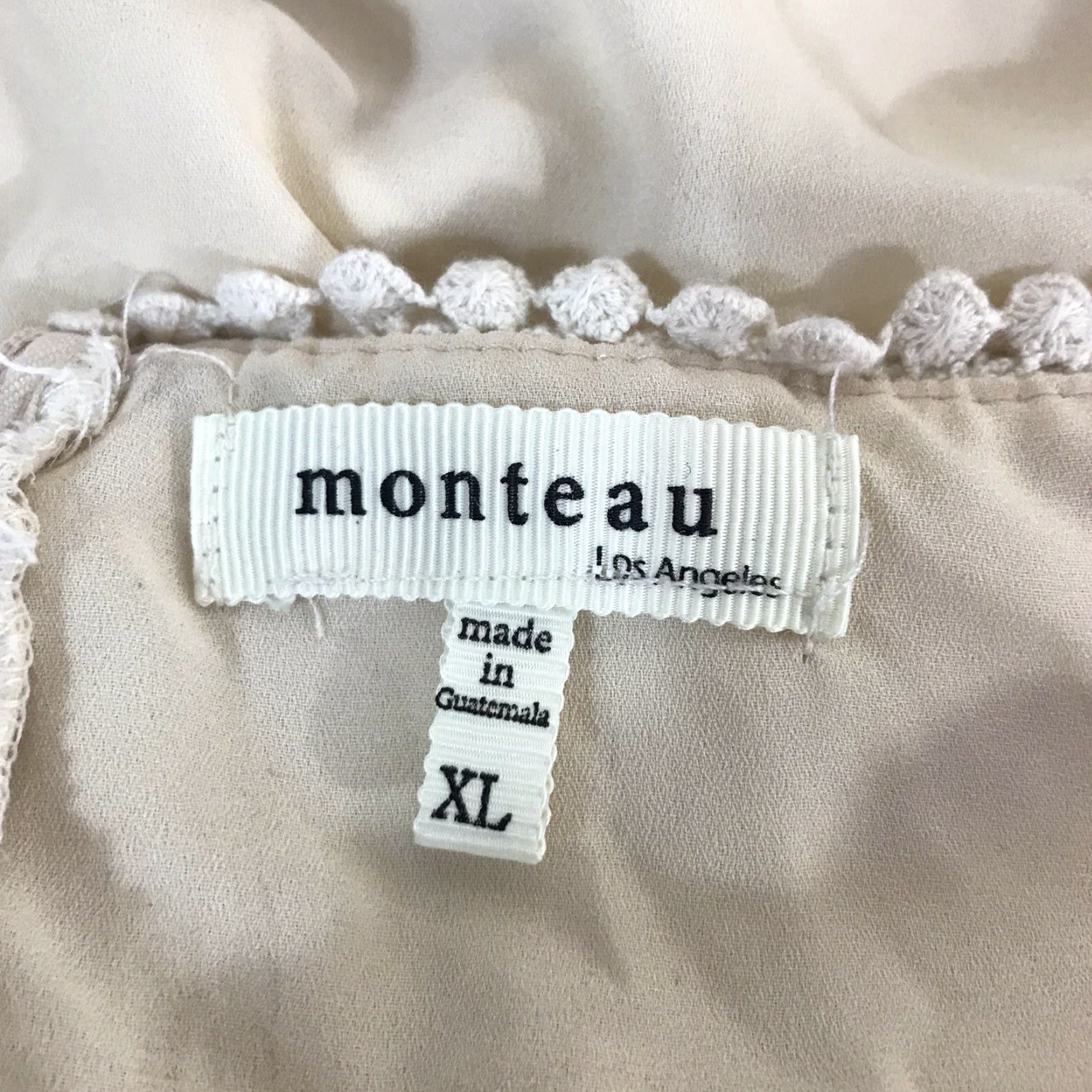 Vintage Monteau Ivory Strappy Crochet Jumpsuit Womens Size XL Size XL / US 12-14 / IT 48-50 - 3 Thumbnail