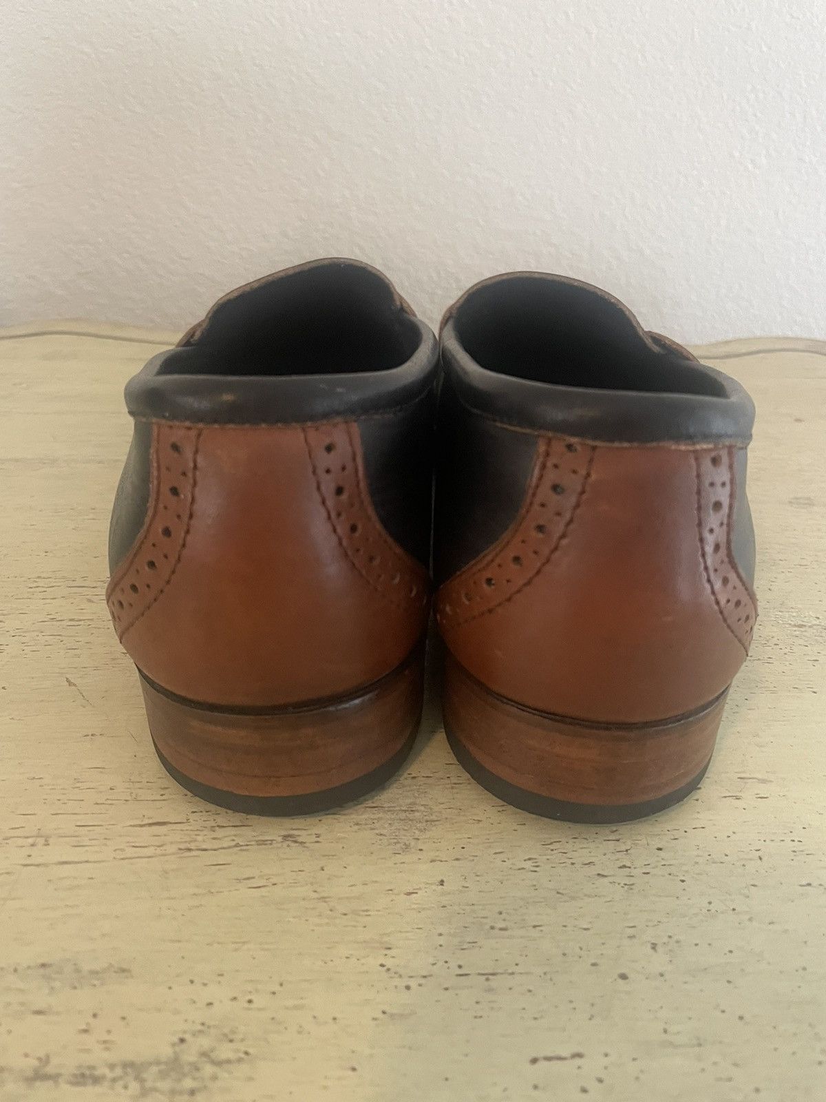 Polo Ralph Lauren × Vintage Leather Brogue Two-Tone Penny Loafer Size US 8.5 / EU 41-42 - 3 Thumbnail
