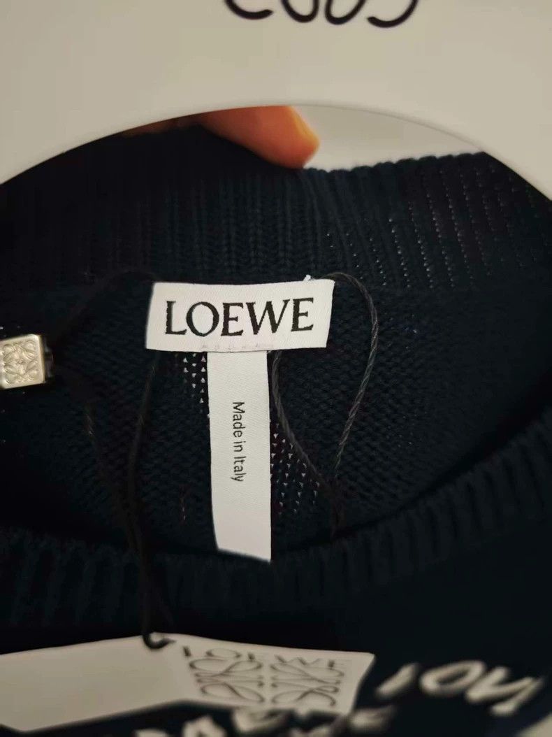 Loewe LOEWE Blue and green round neck knit sweater Size S / US 4 / IT 40 - 3 Thumbnail
