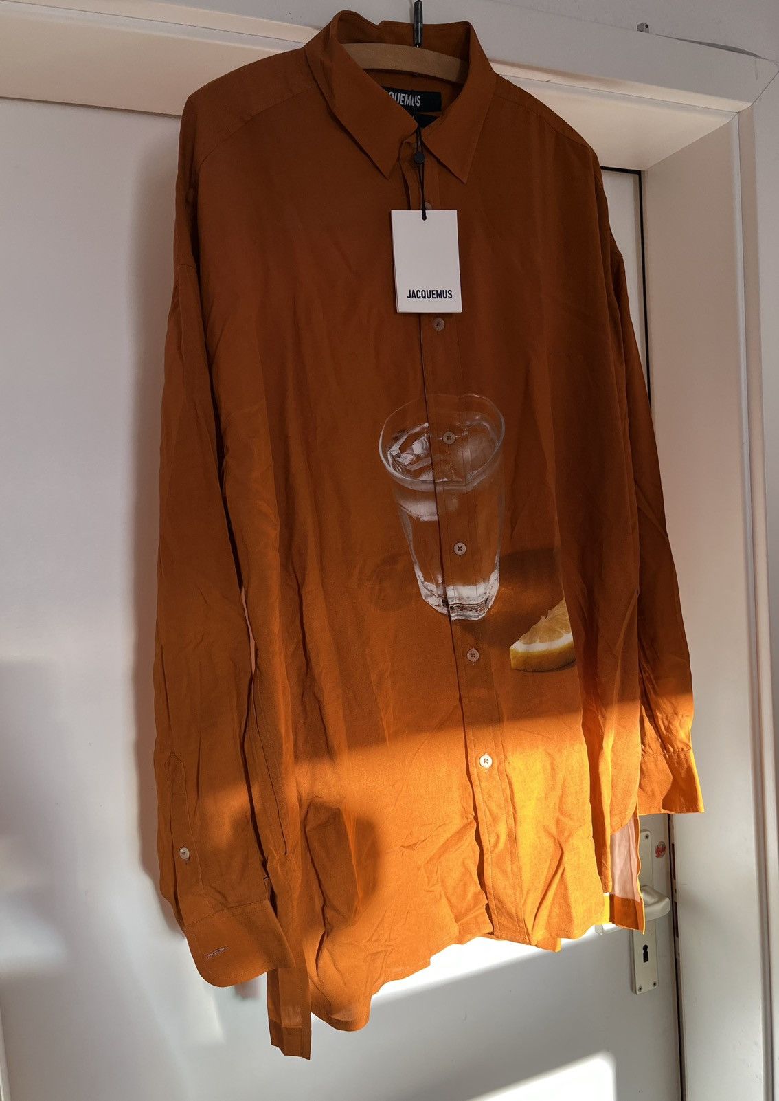 Jacquemus Jacqumeus citrus l splash orange glass printed graphic shirt Size US M / EU 48-50 / 2 - 2 Thumbnail