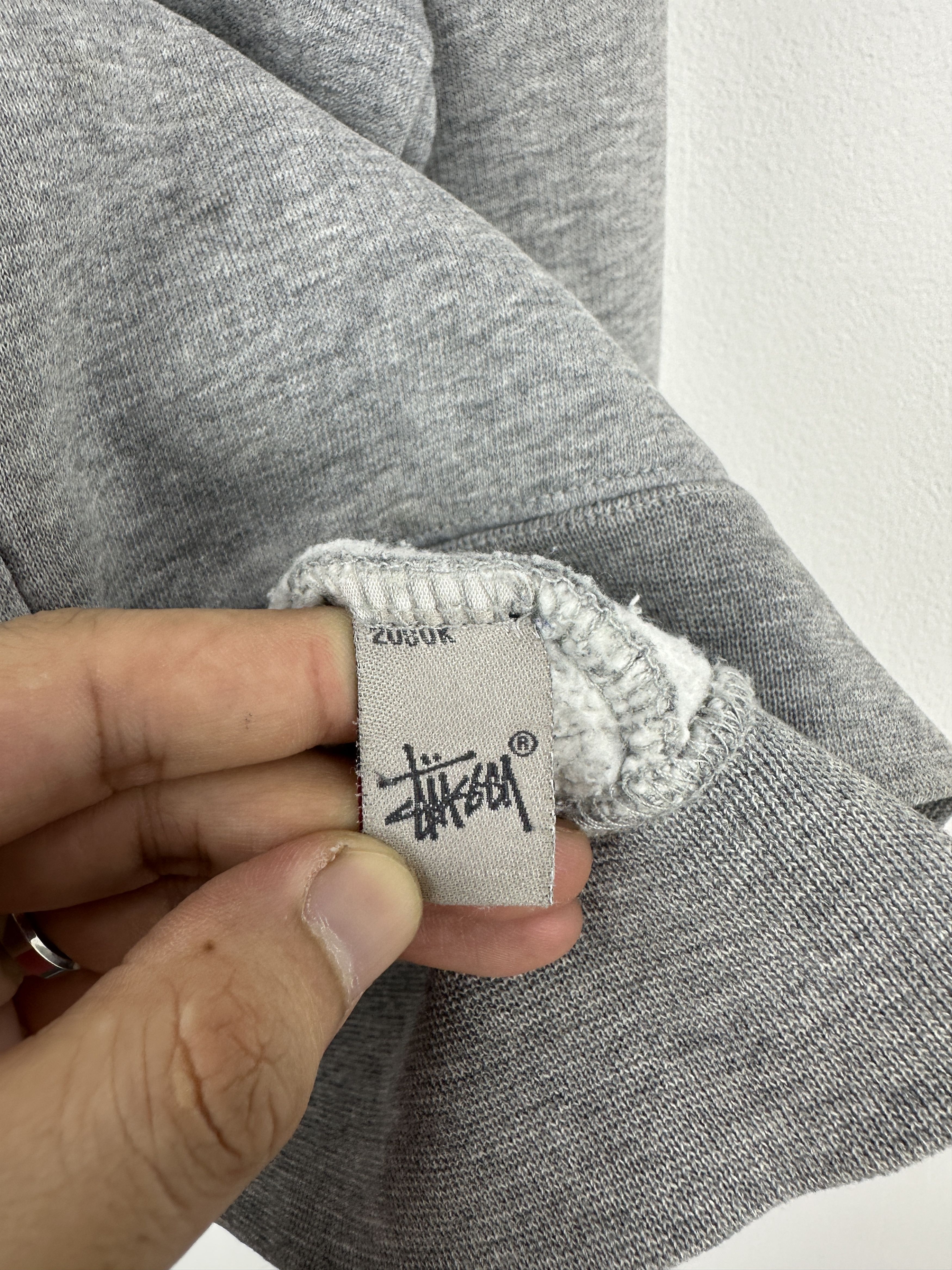 Stussy Vintage Stussy Big Logo Zip Up Hoodie Heather Grey BP0021 Size US L / EU 52-54 / 3 - 7 Thumbnail