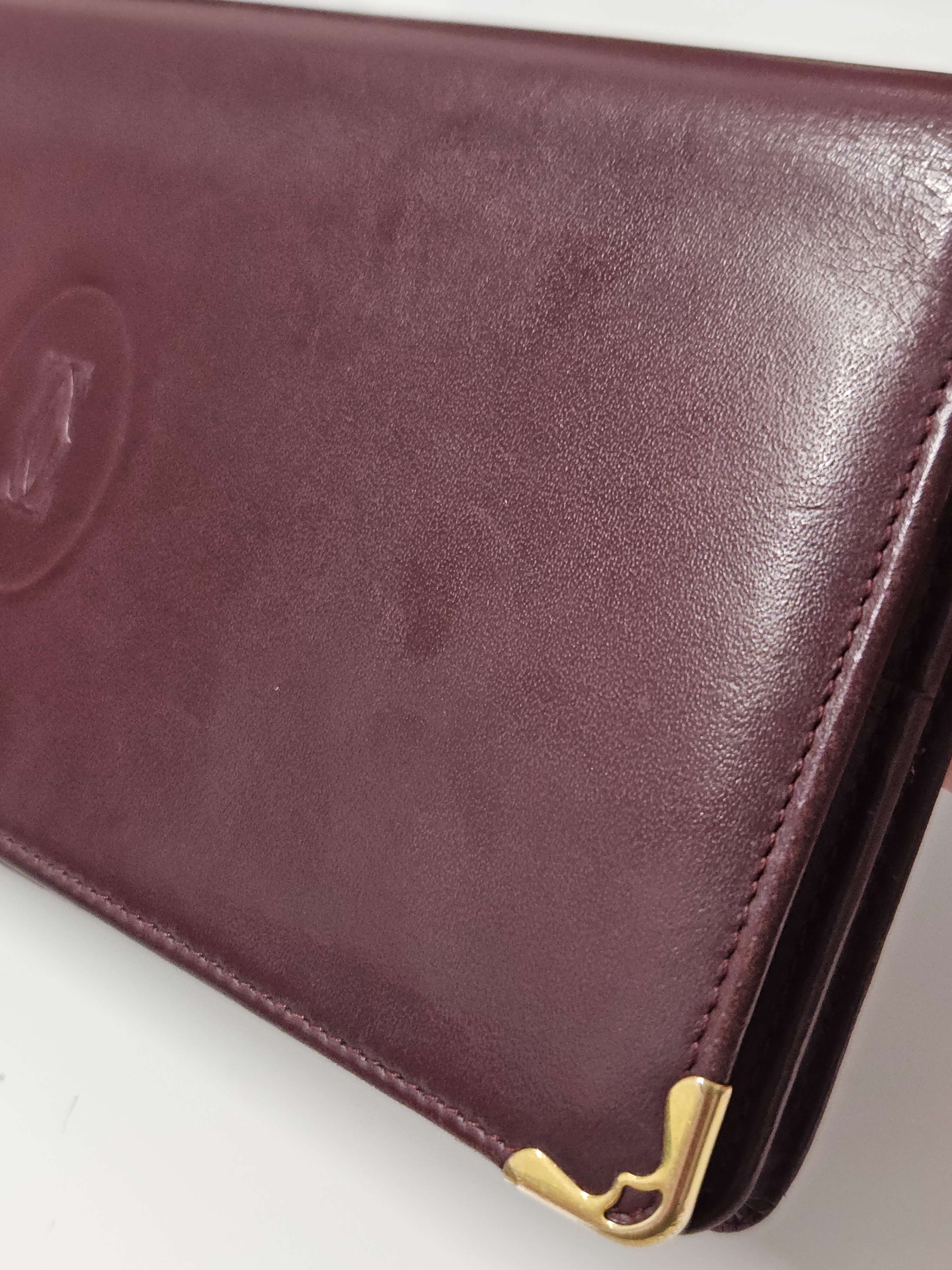 Cartier Cartier Long Wallet - Burgundy Leather Size ONE SIZE - 3 Thumbnail