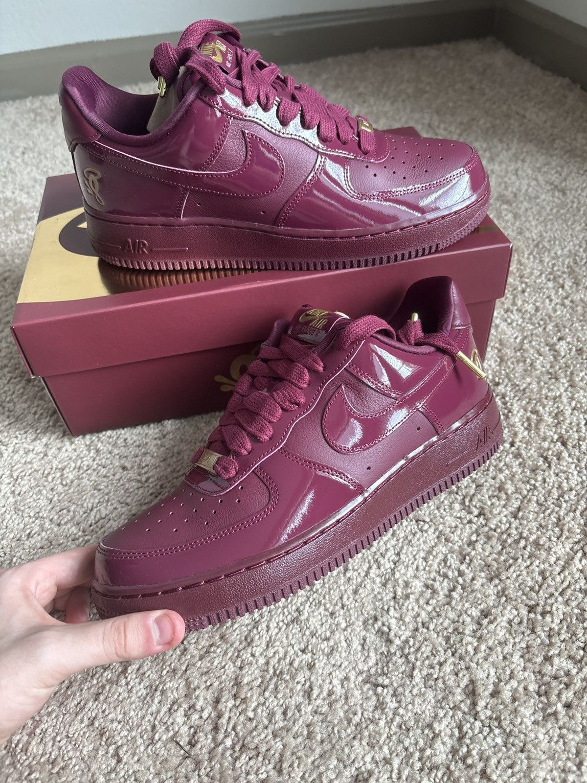 Syna World Nike Syna Central Cee EU exclusive Air Force 1 Burgundy 8us Size US 8 / EU 41 - 6 Thumbnail