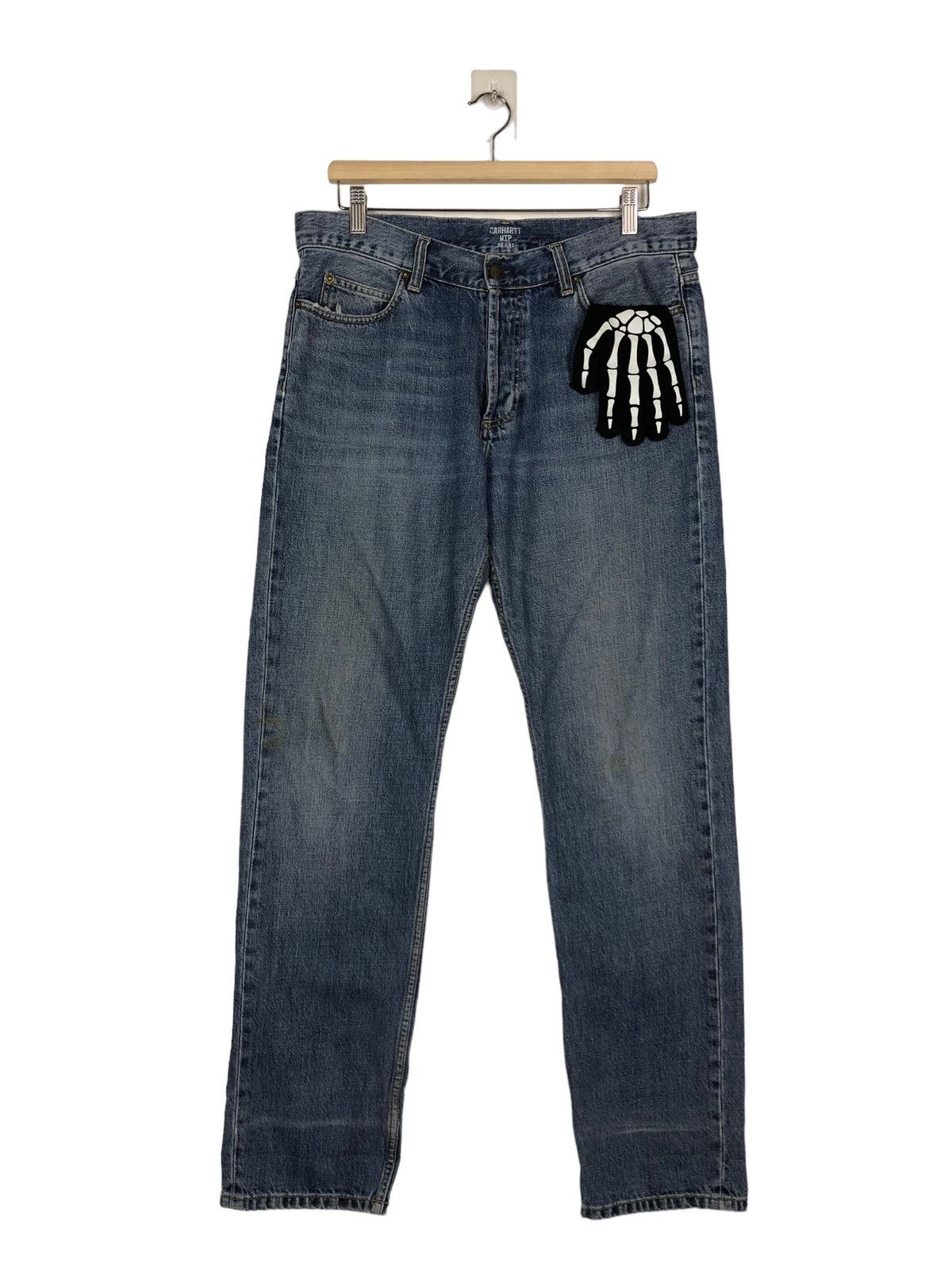 Carhartt 🔥True Vintage Distressed Denim Jeans Workers Carhartt WIP Size US 35 - 1 Thumbnail