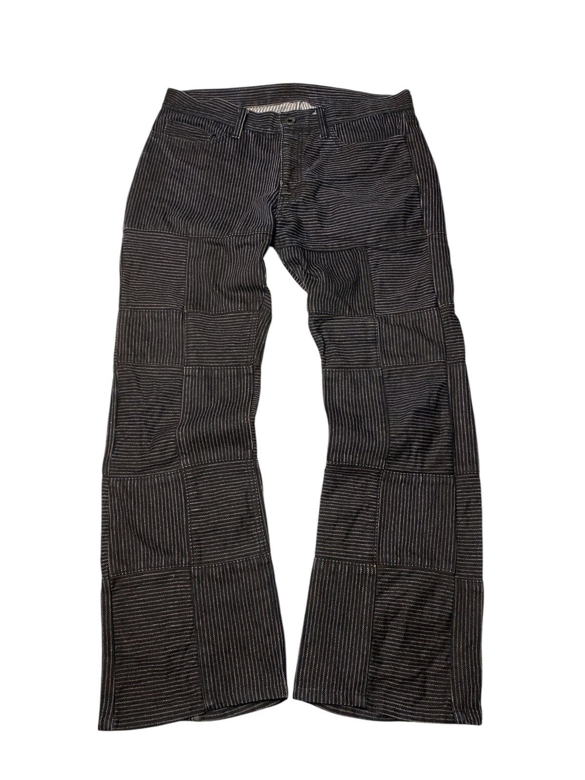 If Six Was Nine 2000's Rupert Difference Hagi Striped Flared Jeans Size US 31 - 1 Thumbnail