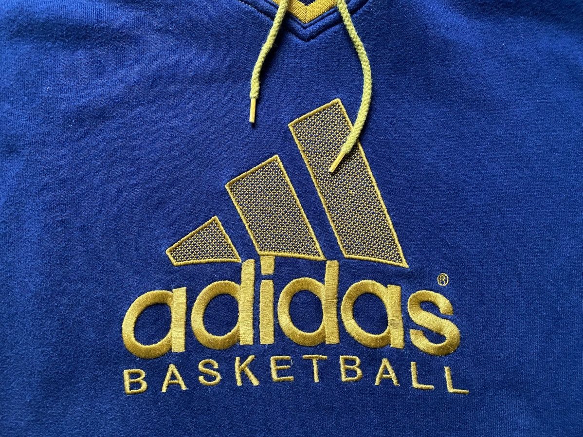 Adidas × Vintage Vintage 90s Adidas Basketball Hoodie Big logo Size US XS / EU 42 / 0 - 4 Thumbnail